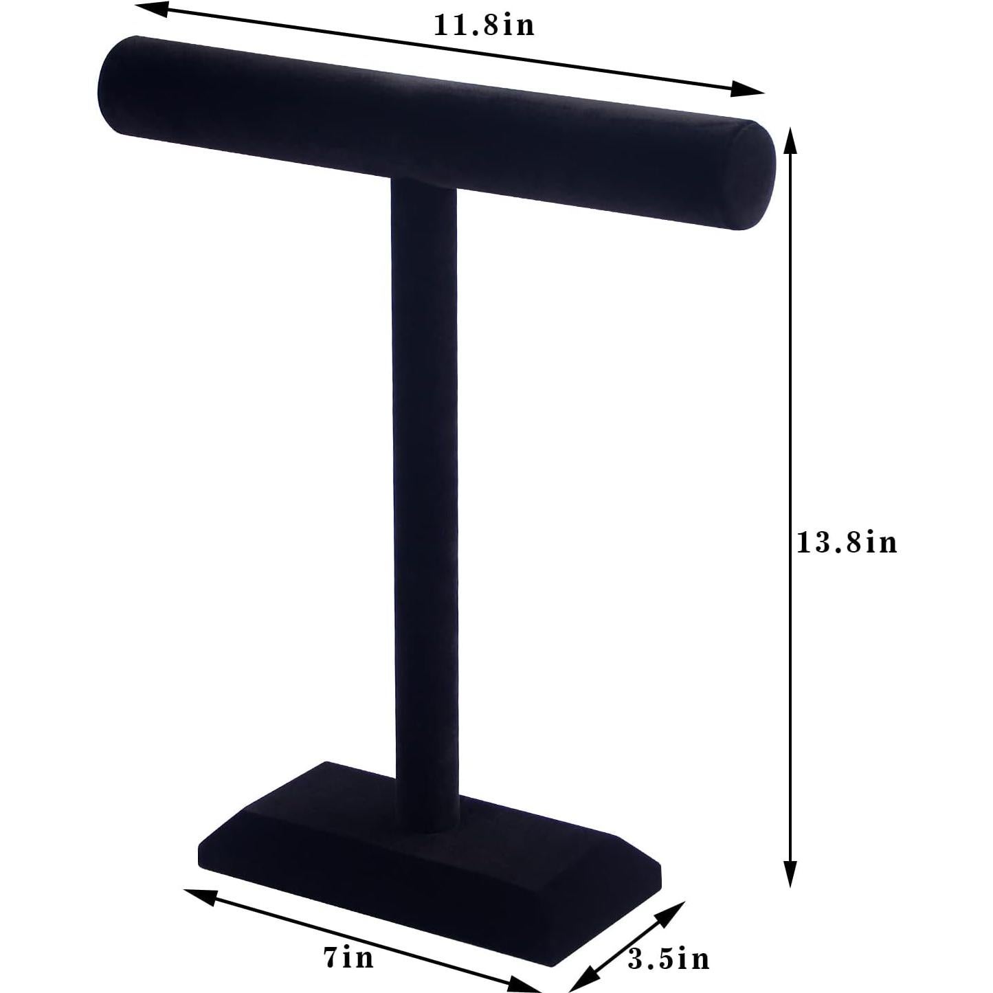 Soporte para Collares Pangkeep de Terciopelo Negro 35cm