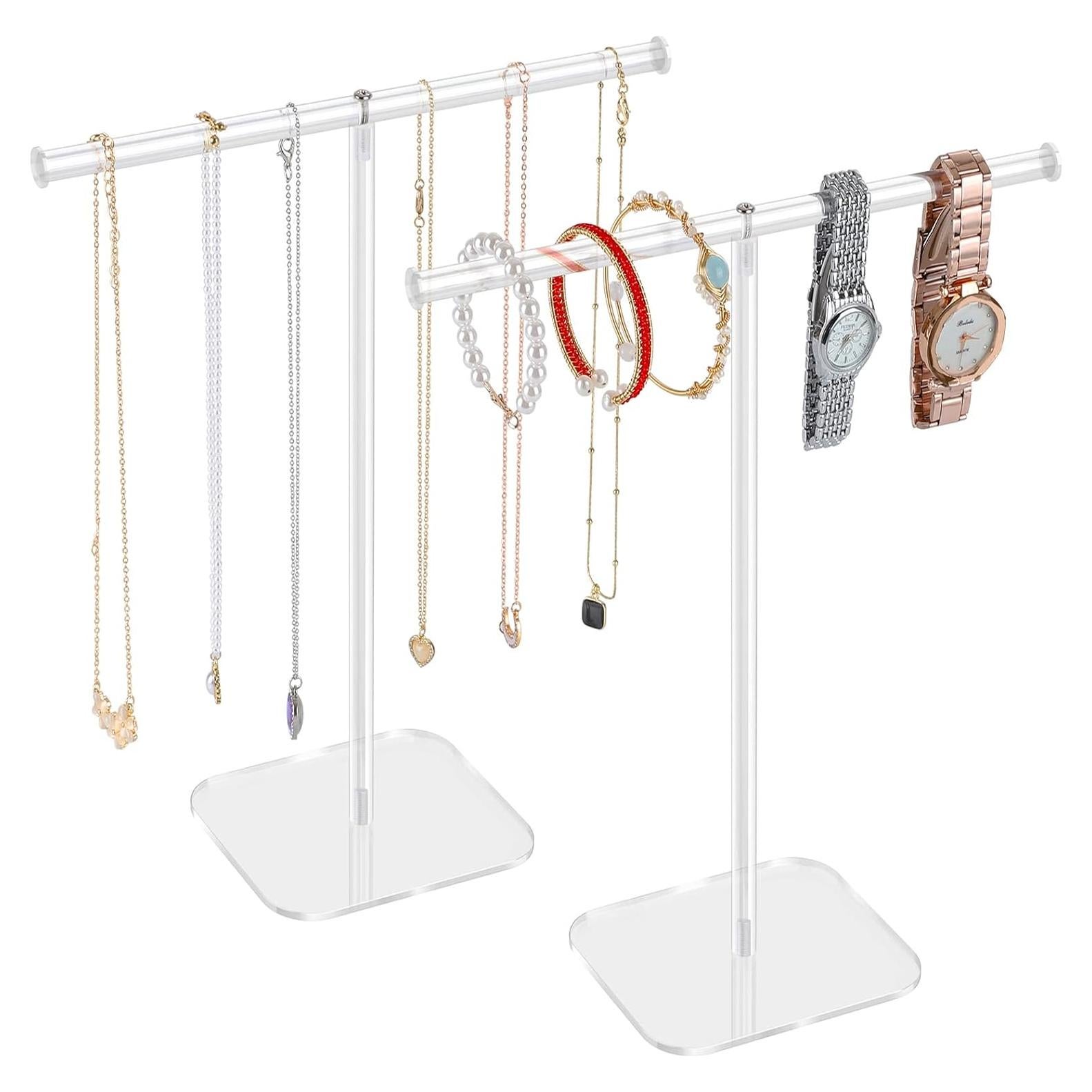 Soporte de Joyería Aredpoook 2 Torres Acrílico Transparente