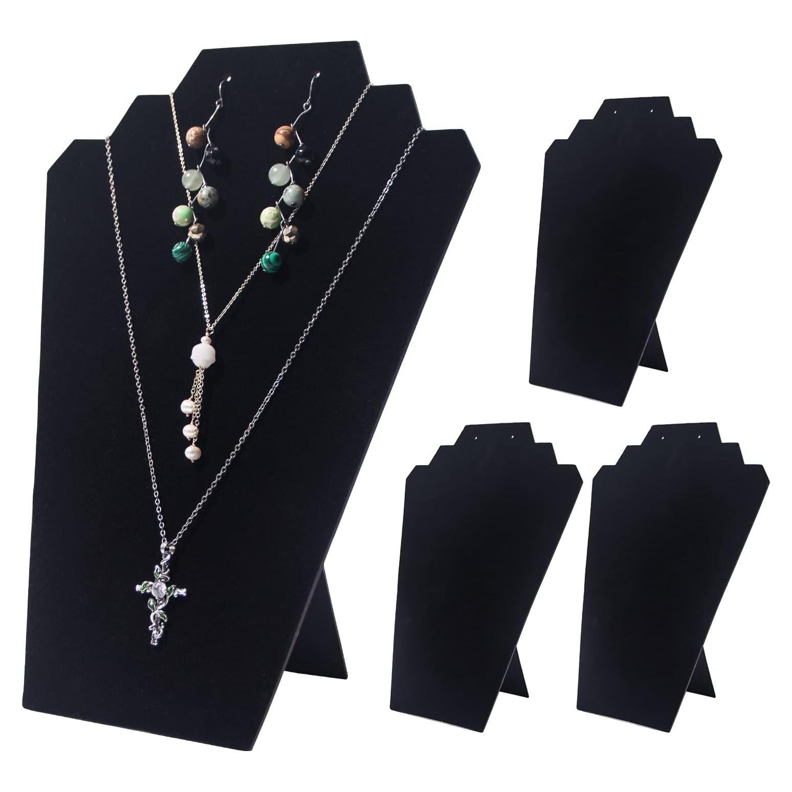 Soporte de Joyería Plegable Coward 4 Piezas Terciopelo Negro