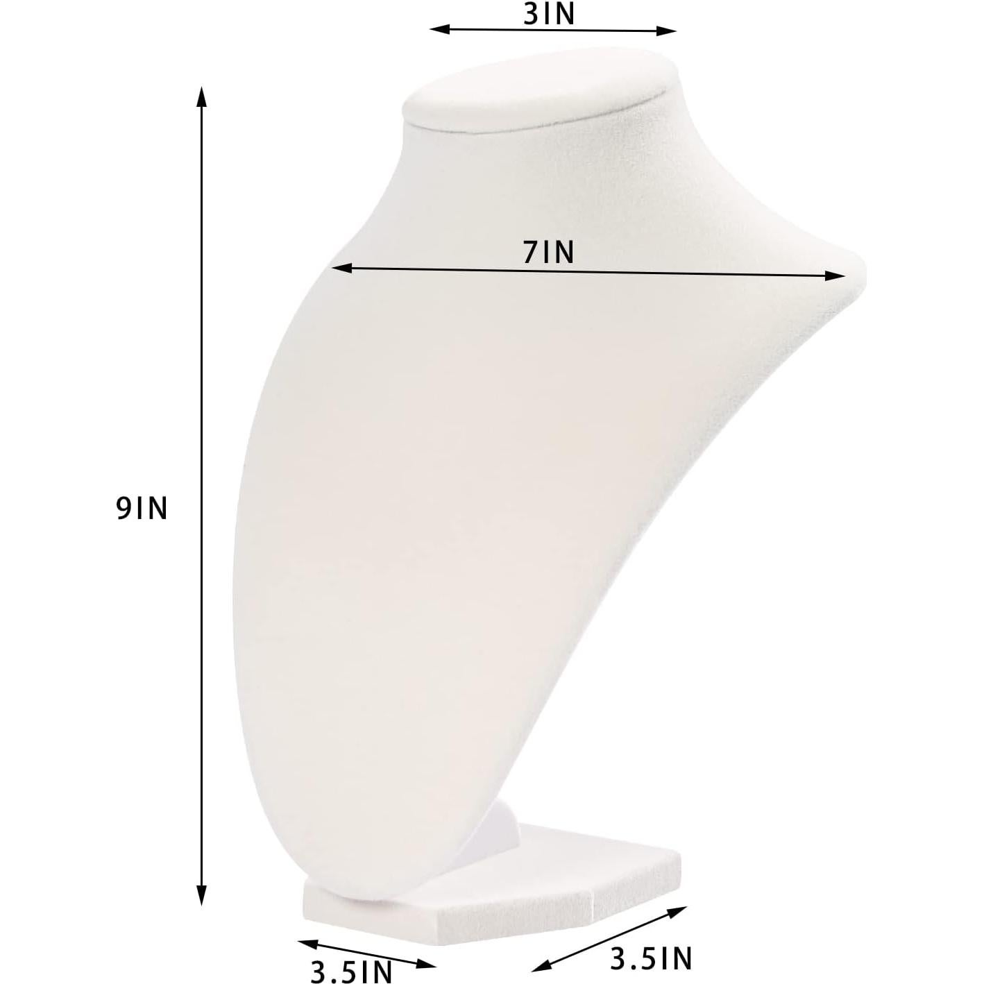 Soporte de exhibición de collar Julysky de terciopelo beige