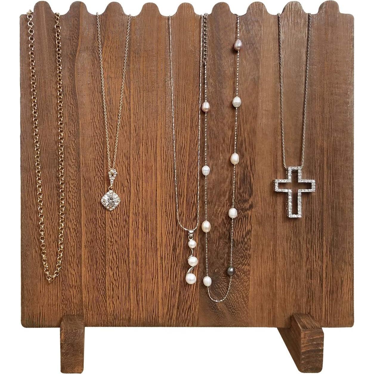 Soporte de Joyería MOOCA de Madera para 8 Collares Portátil