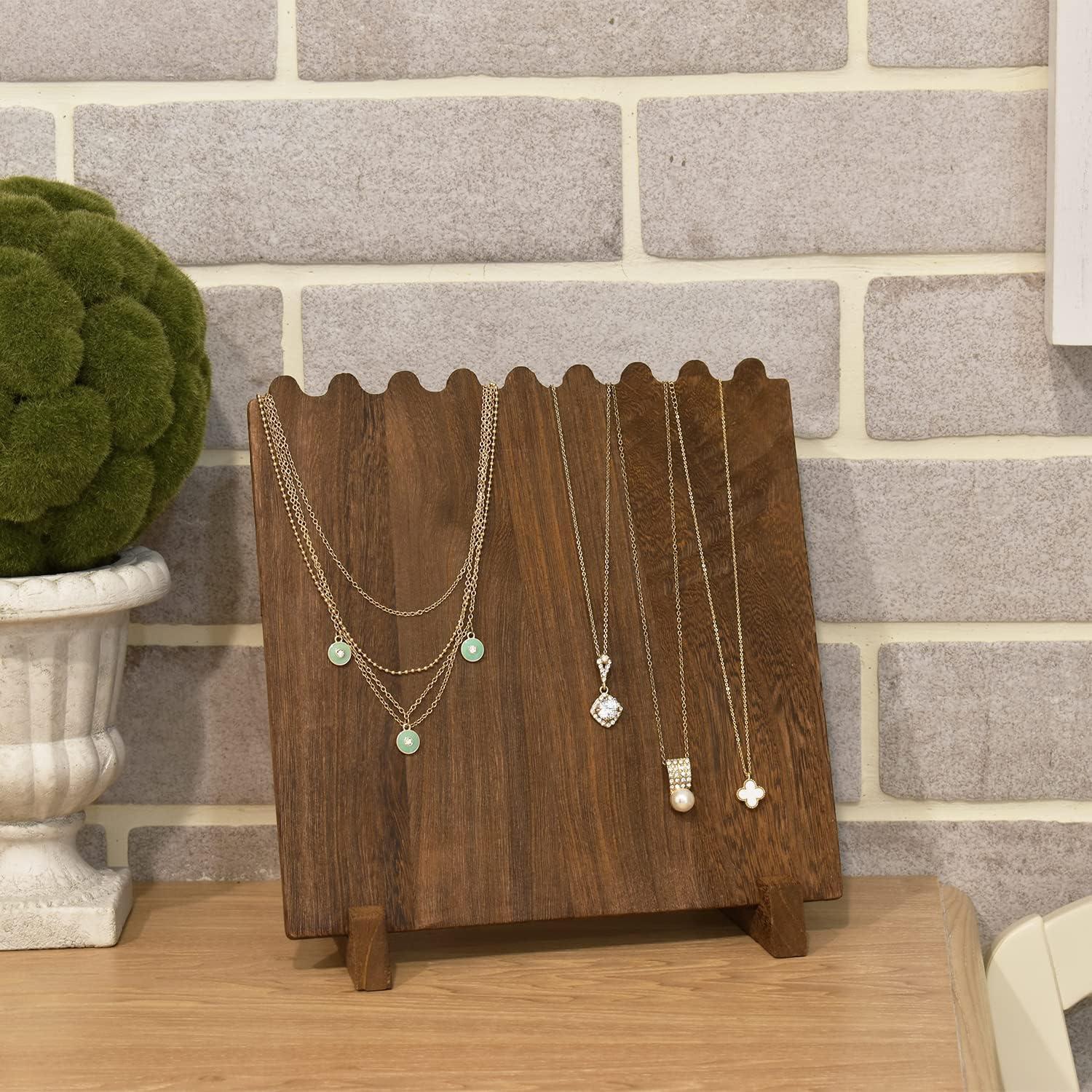 Soporte de Joyería MOOCA de Madera para 8 Collares Portátil