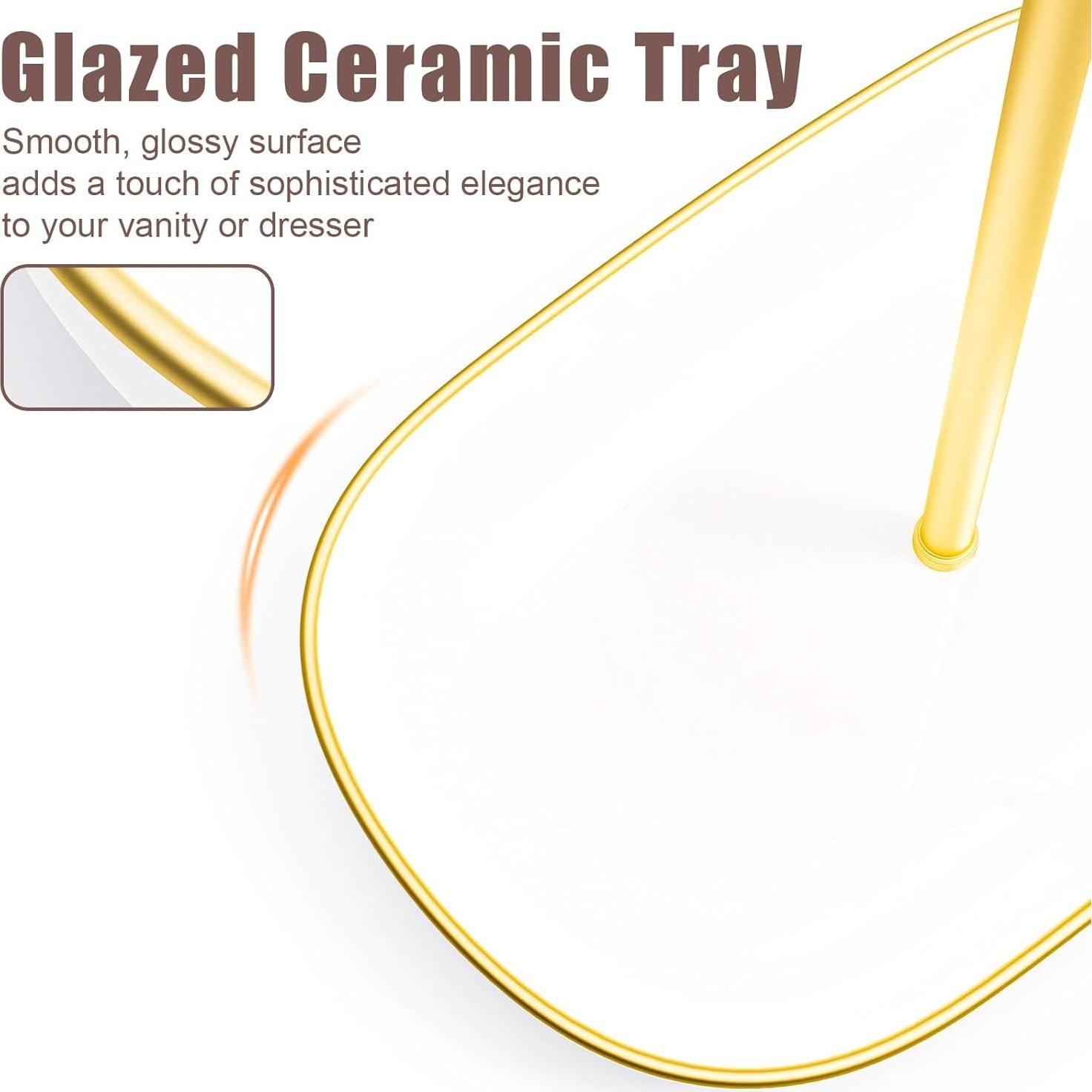 Soporte para Joyería Saydear Blanco y Dorado 30.48 cm