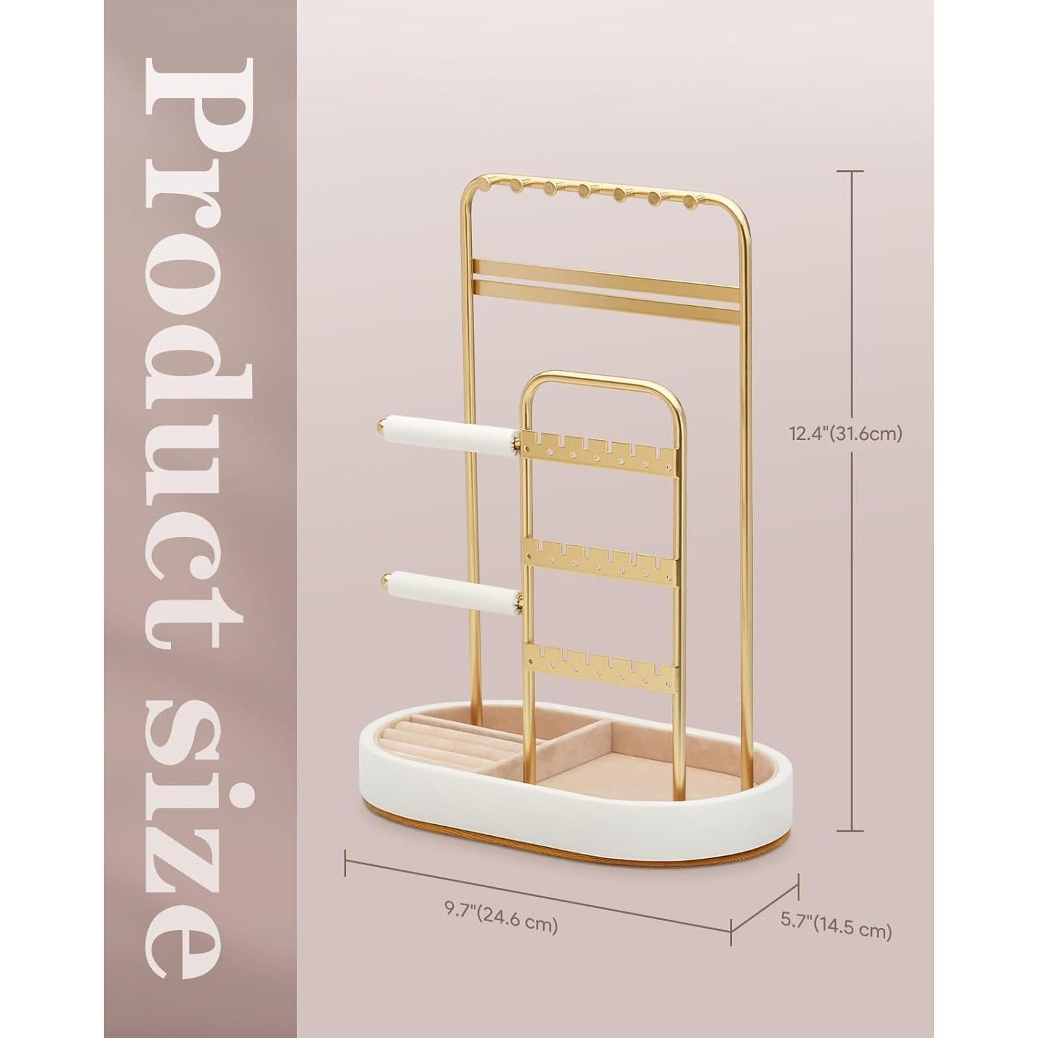 Organizador de Joyería ChuStory Dorado con Terciopelo 31.5 cm