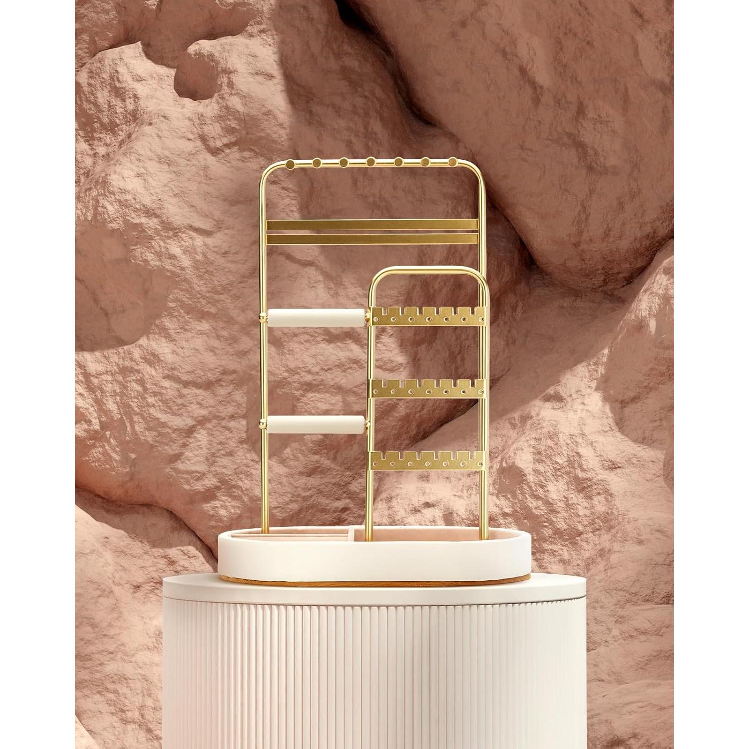 Organizador de Joyería ChuStory Dorado con Terciopelo 31.5 cm