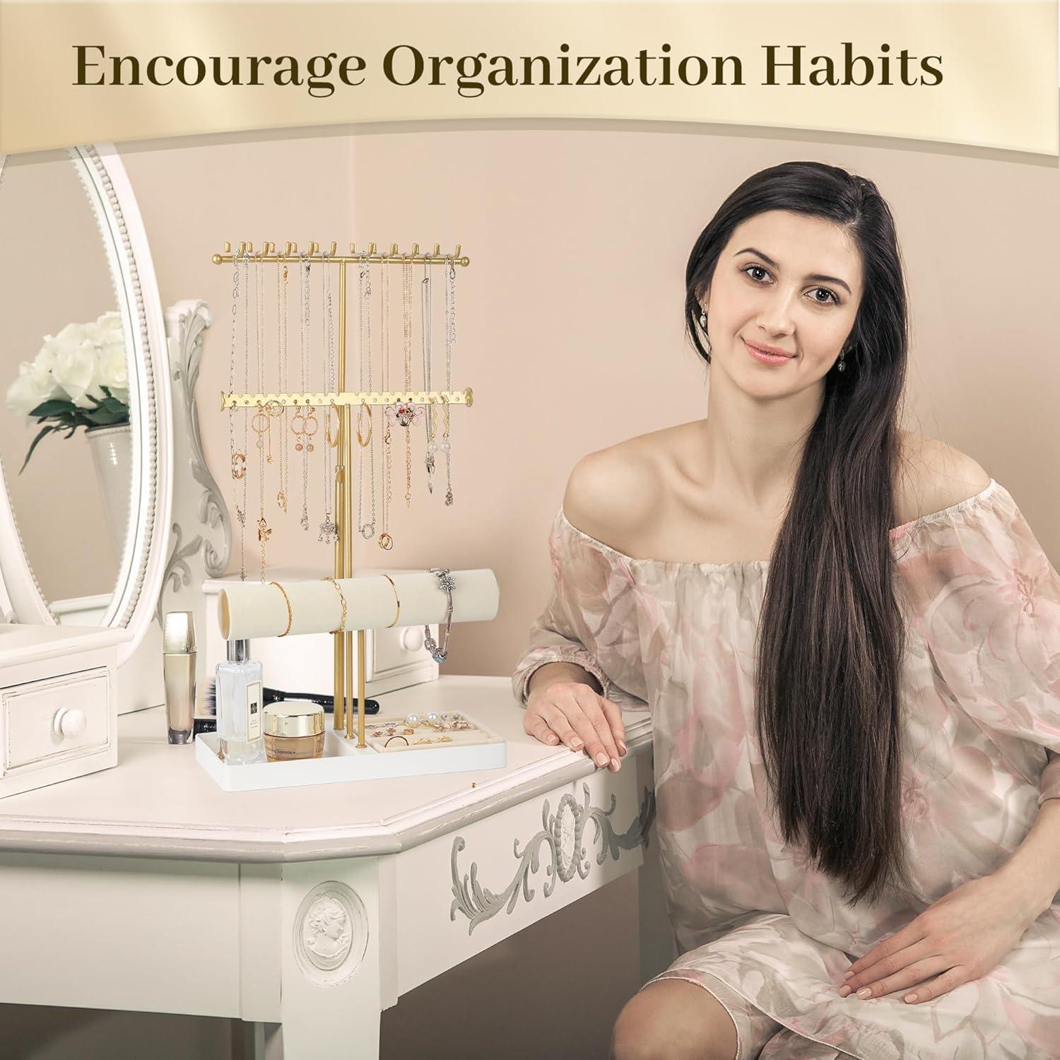 Soporte Organizador de Joyería Tirzah Ajustable 3 Niveles