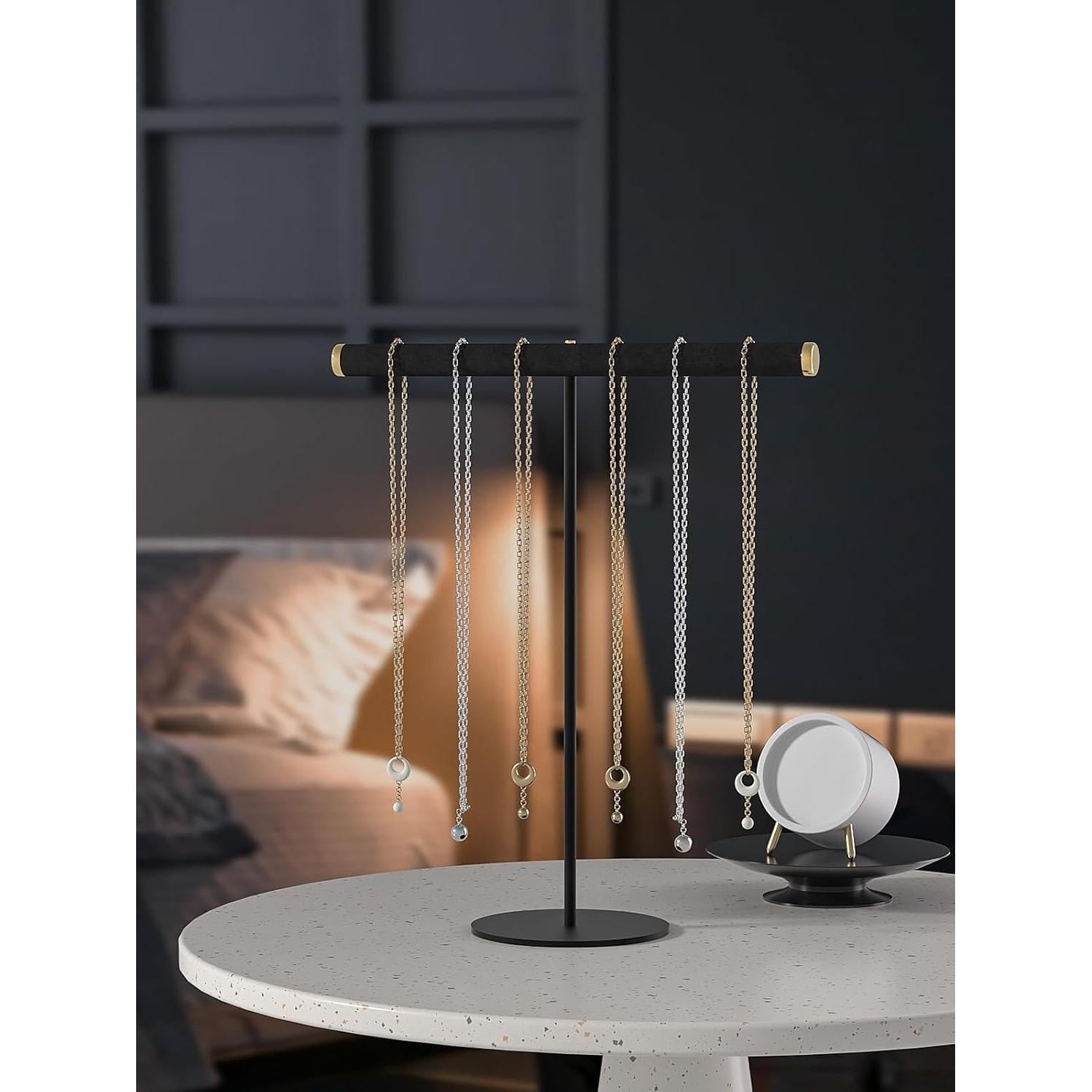 Soporte para Collares T-Bar Pangkeep Negro Organizador Joyería