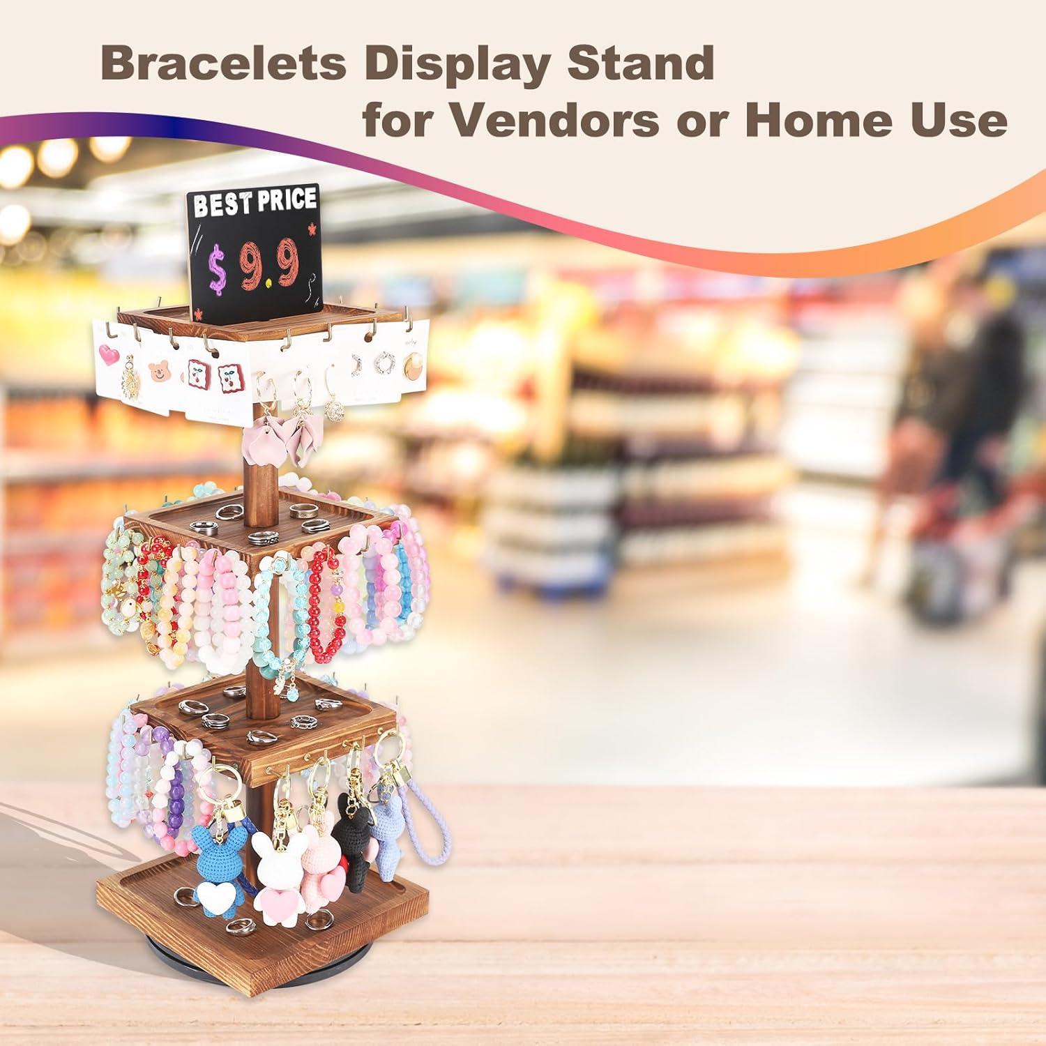 Soporte de Joyería Giratorio BDBDYEAY con 48 Ganchos y Bandejas