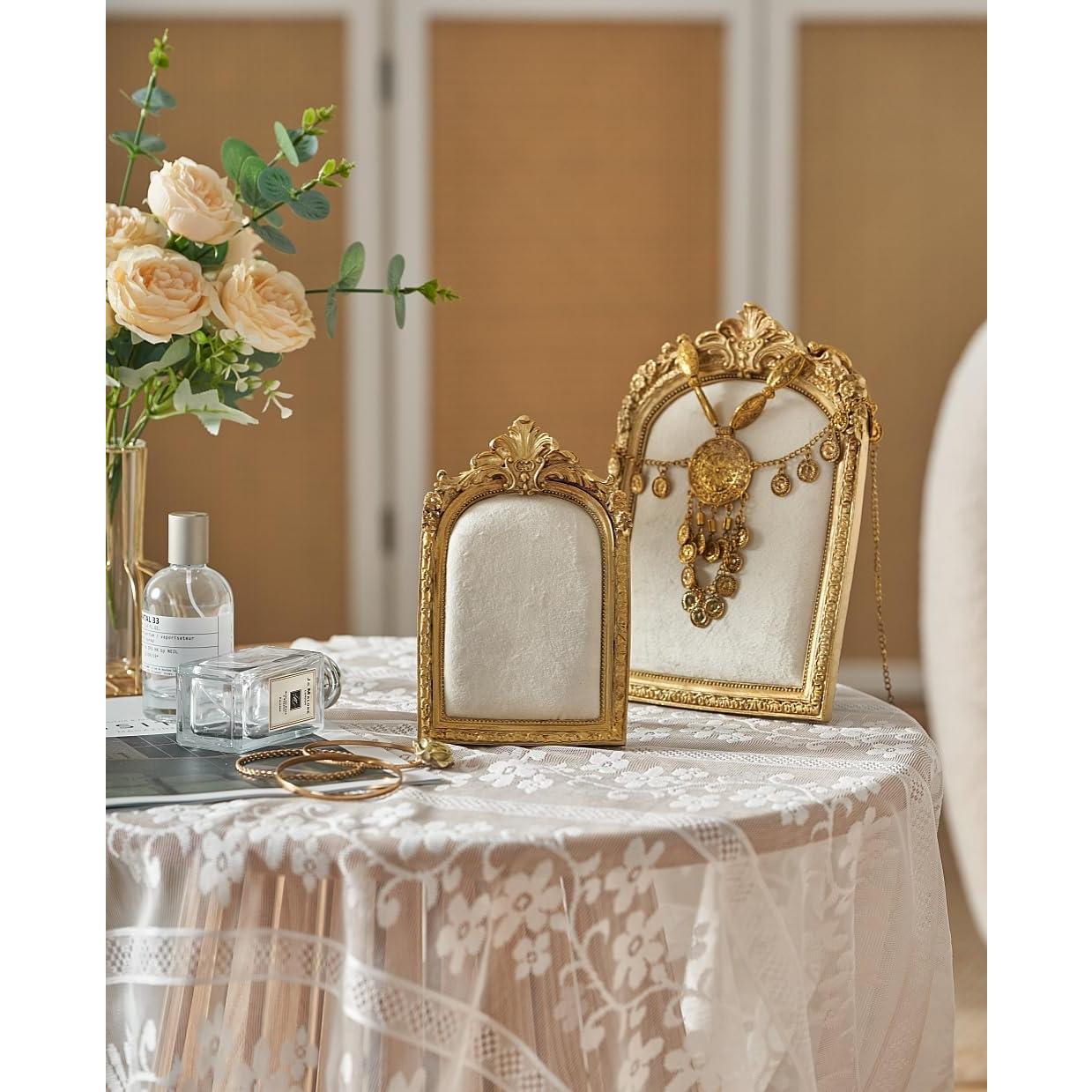 Soporte de Joyería HSDDHOME Vintage 2 Piezas Terciopelo