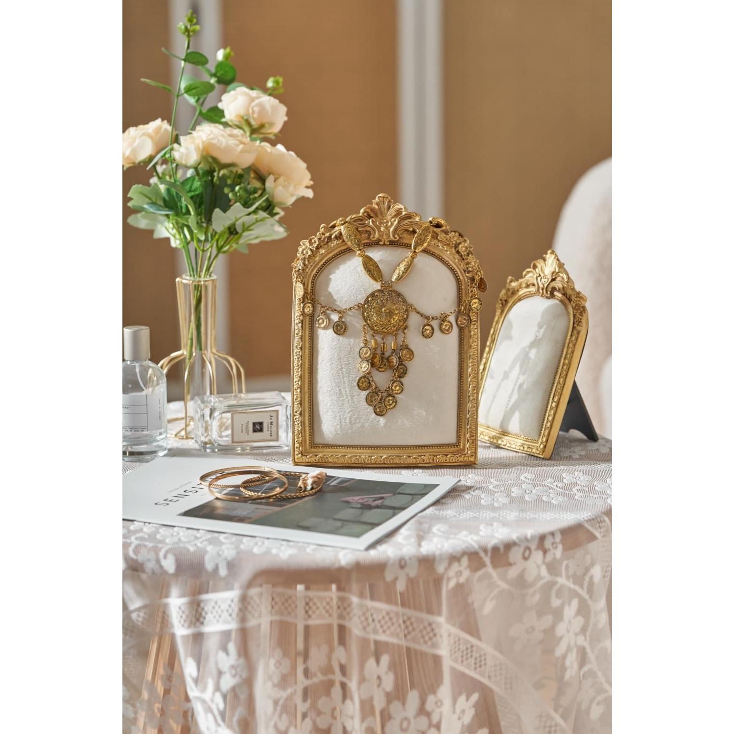 Soporte de Joyería HSDDHOME Vintage 2 Piezas Terciopelo