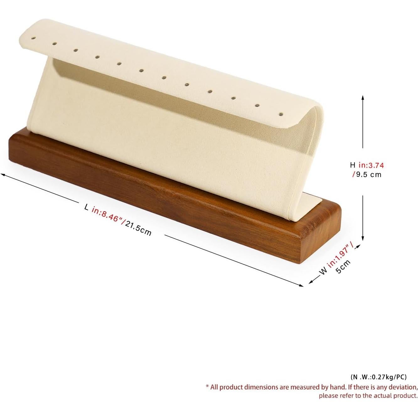 Soporte de Joyería de Madera Woodten para Pendientes Beige