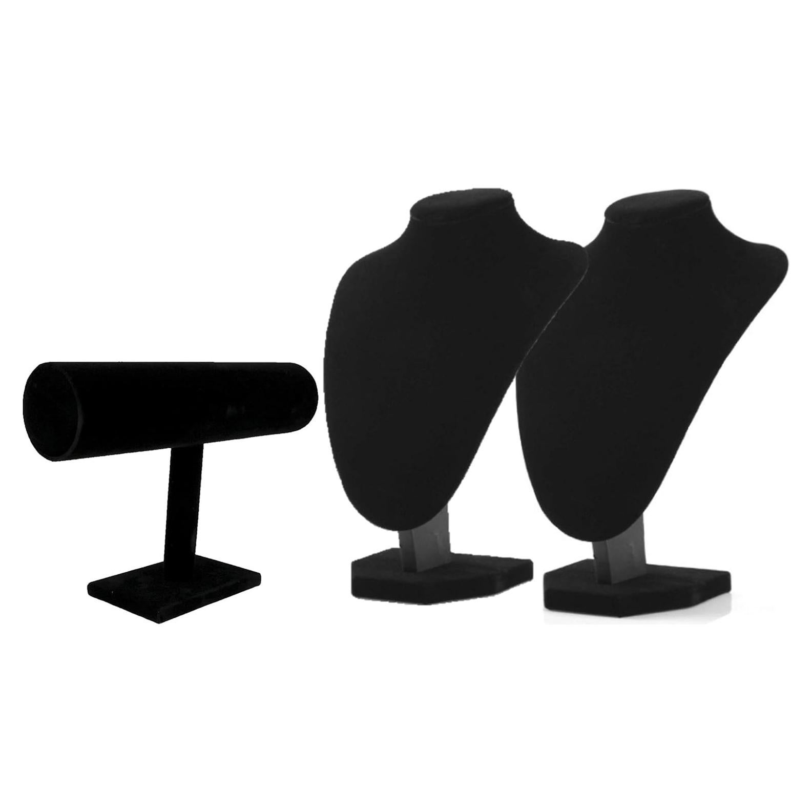 Organizador de Joyería Comelyjewel 3 Piezas Terciopelo Negro