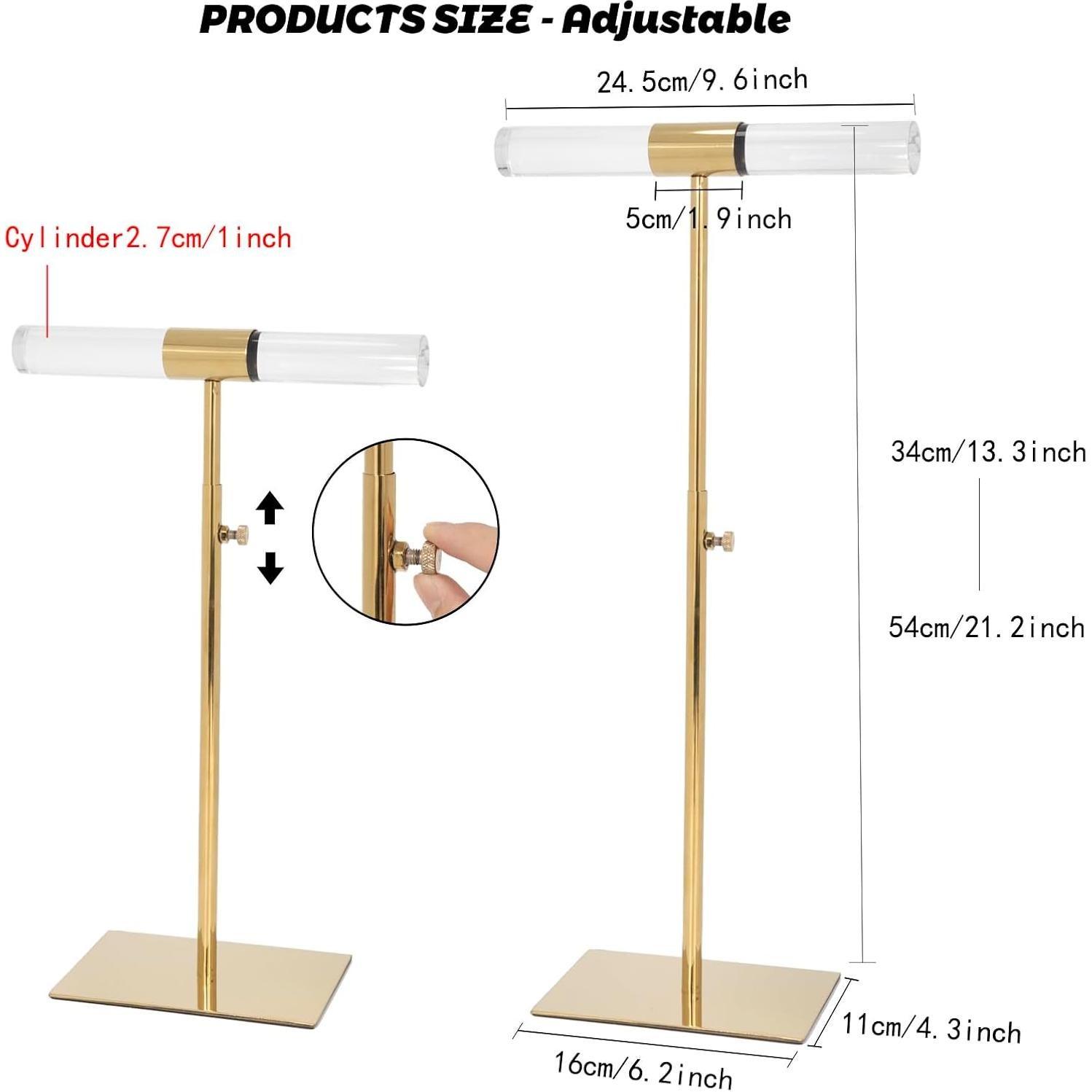 Soporte de Joyería MCKECHSION Ajustable Acero Inoxidable 53.8cm