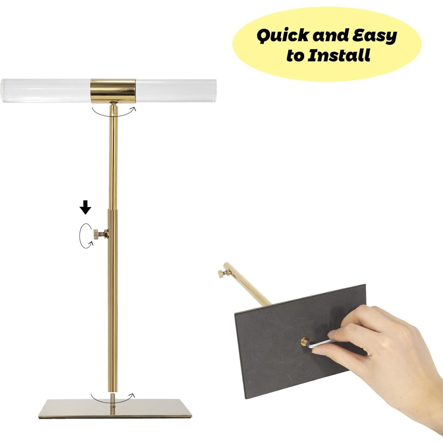 Soporte de Joyería MCKECHSION Ajustable Acero Inoxidable 53.8cm