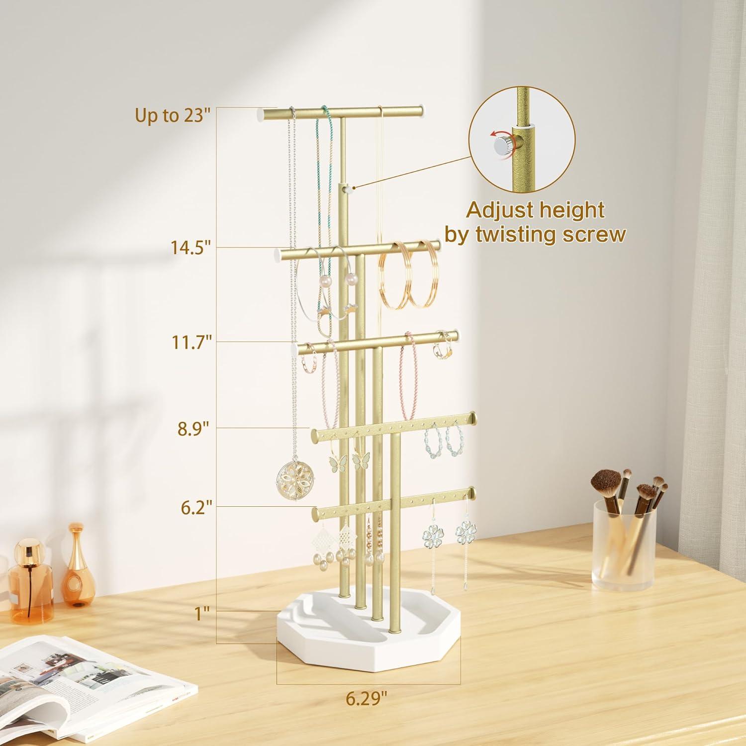 Organizador de Joyería SRIWATANA, Soporte 5 Niveles, Madera