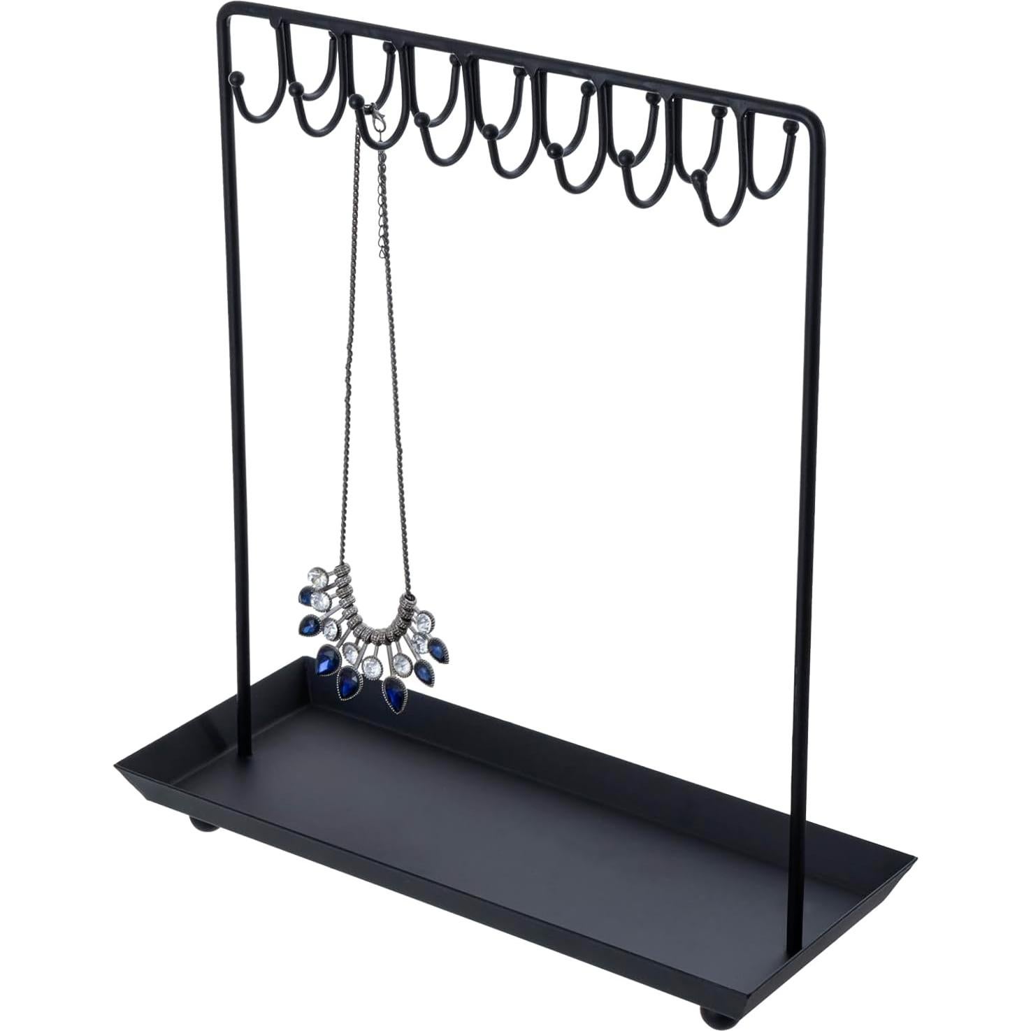 Soporte de Joyería MyGift Metal Negro 14" con 20 Ganchos