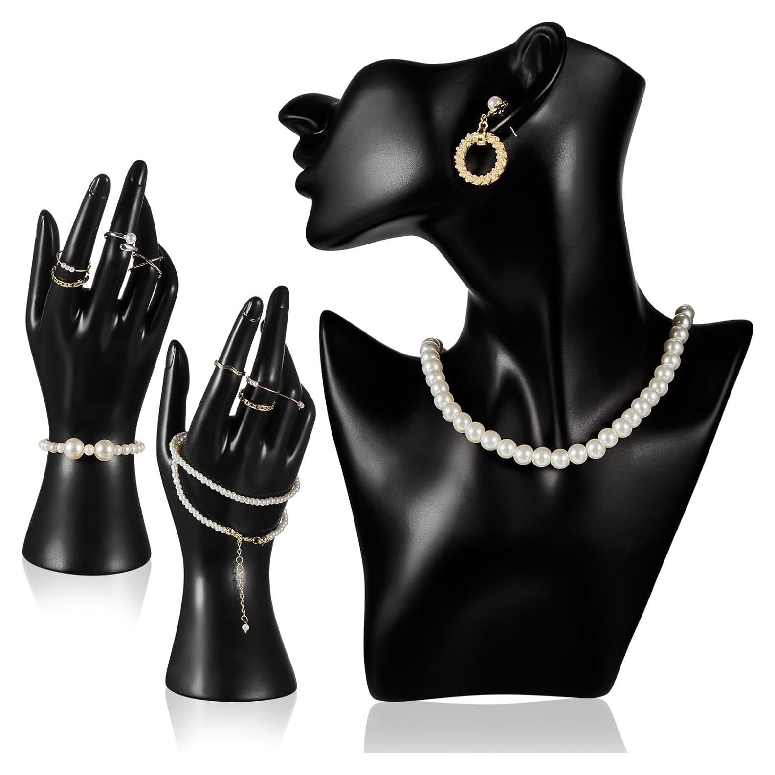 Conjunto de Exhibición de Joyería Kigley 3 Piezas Negro
