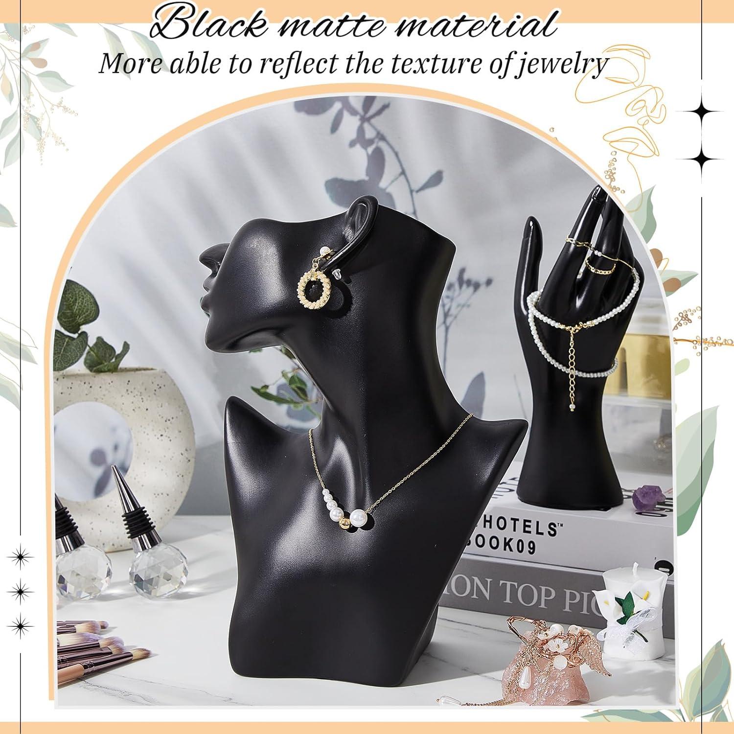 Conjunto de Exhibición de Joyería Kigley 3 Piezas Negro