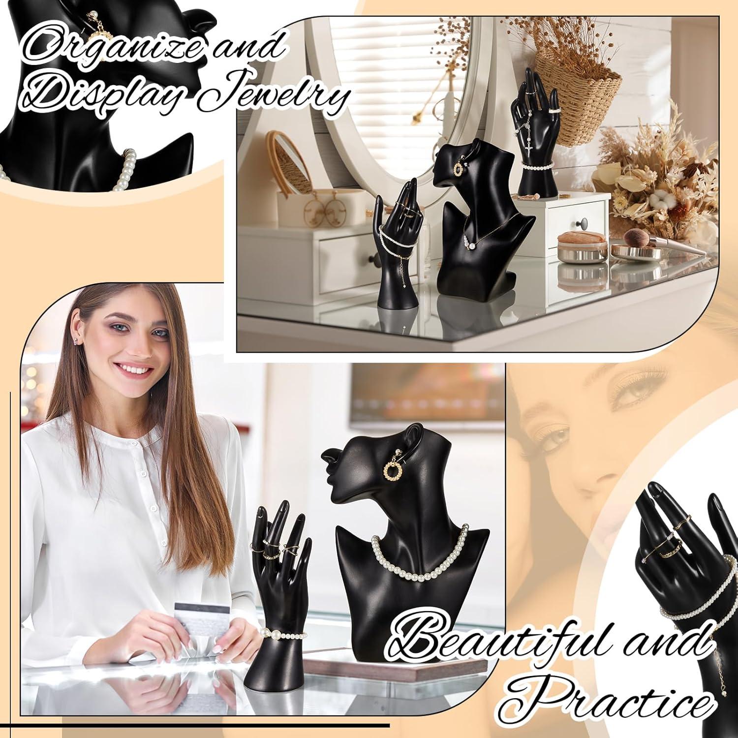 Conjunto de Exhibición de Joyería Kigley 3 Piezas Negro