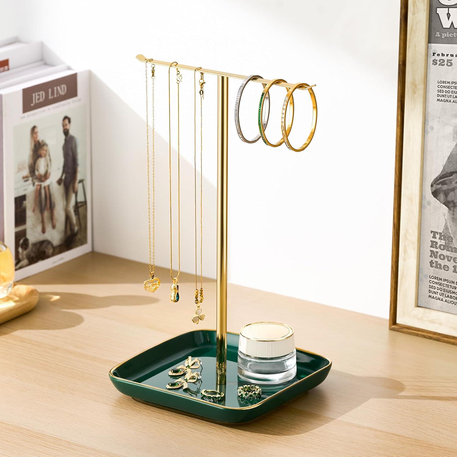 Soporte para Joyería pickpiff con Base de Cerámica 32 cm Verde