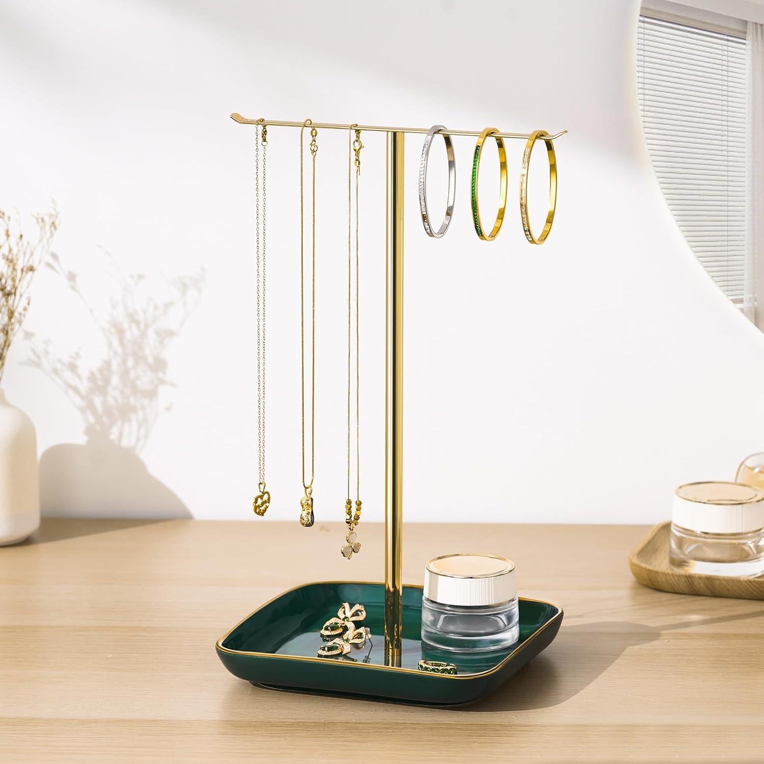 Soporte para Joyería pickpiff con Base de Cerámica 32 cm Verde