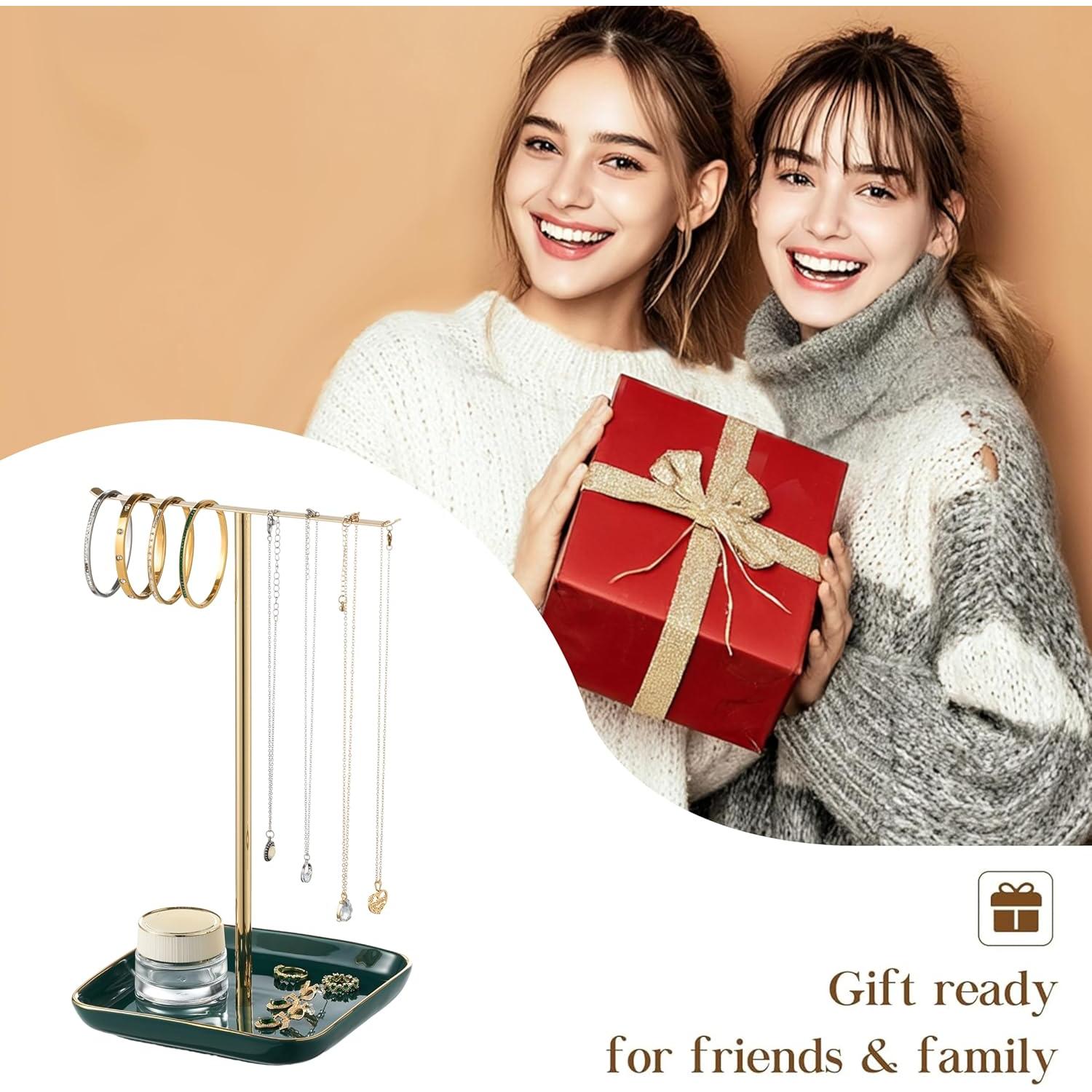 Soporte para Joyería pickpiff con Base de Cerámica 32 cm Verde