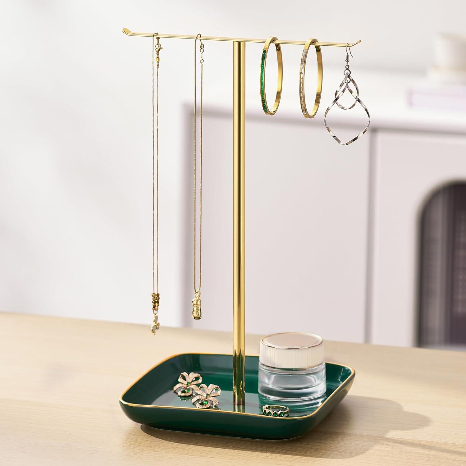 Soporte para Joyería pickpiff con Base de Cerámica 32 cm Verde