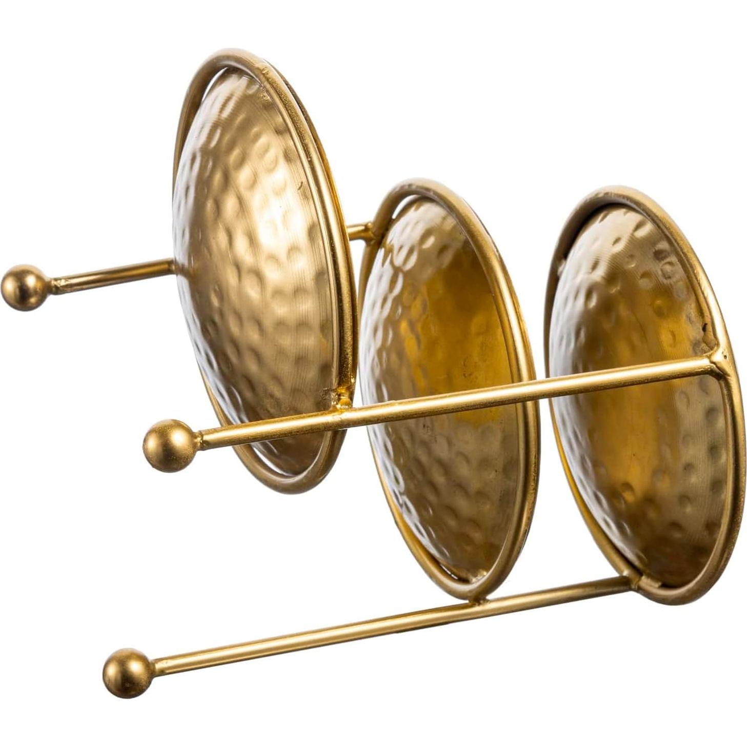 Organizador de Joyas MyGift 3 Niveles Bronce Martillado