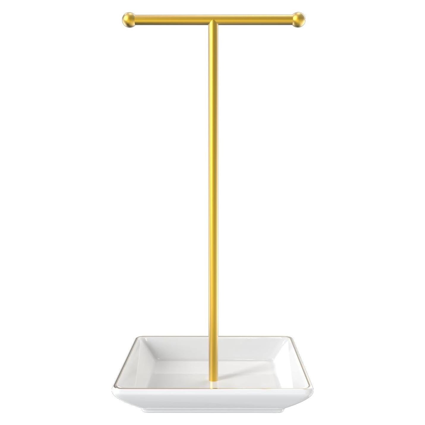 Soporte de Joyería JHJFRAWY con Plato de Cerámica 30.48 cm