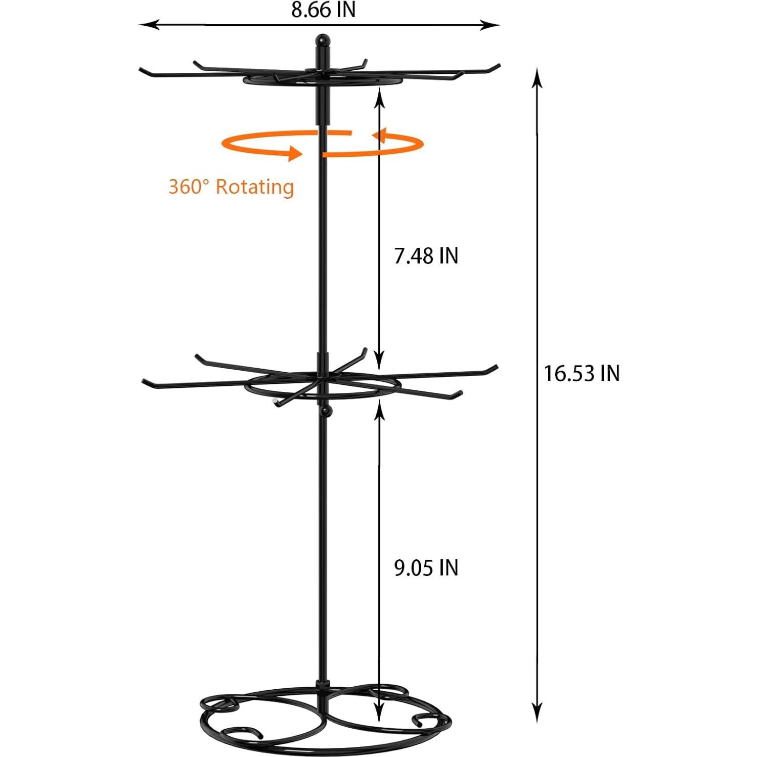Organizador de Joyería JHJFRAWY Árbol Giratorio 2 Niveles 12 Ganchos