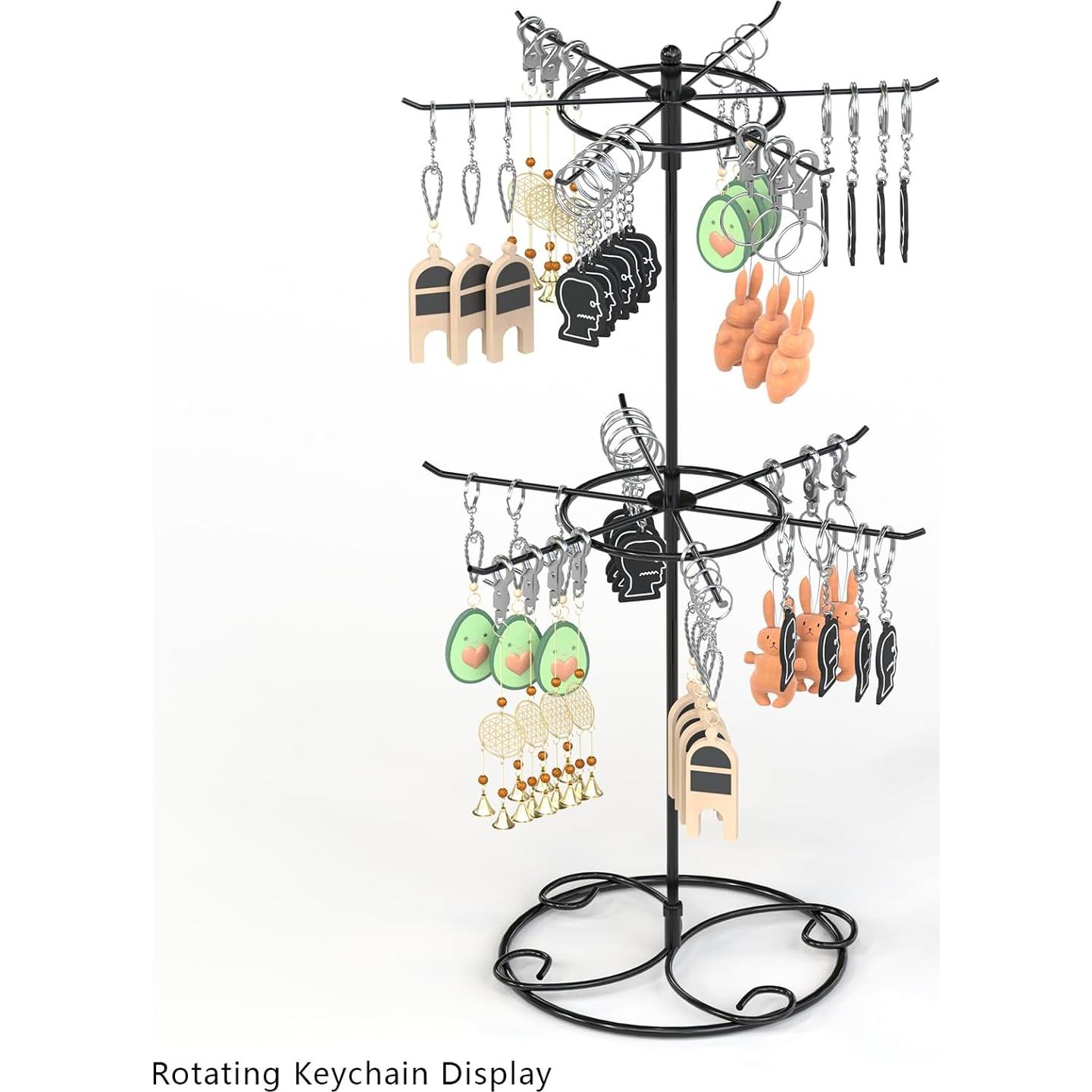 Organizador de Joyería JHJFRAWY Árbol Giratorio 2 Niveles 12 Ganchos