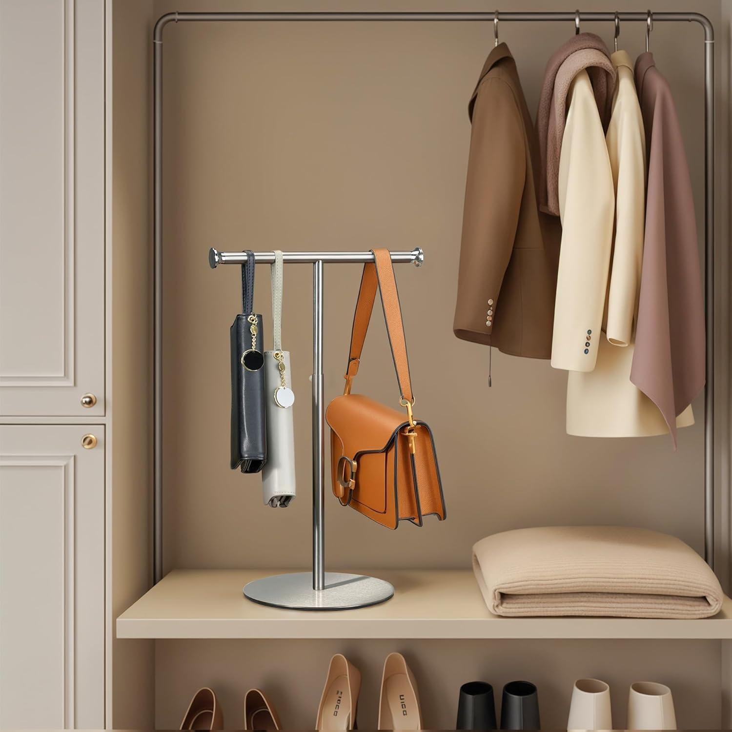 Soporte de Exhibición de Bolsos Niffgaff T Bar Ajustable