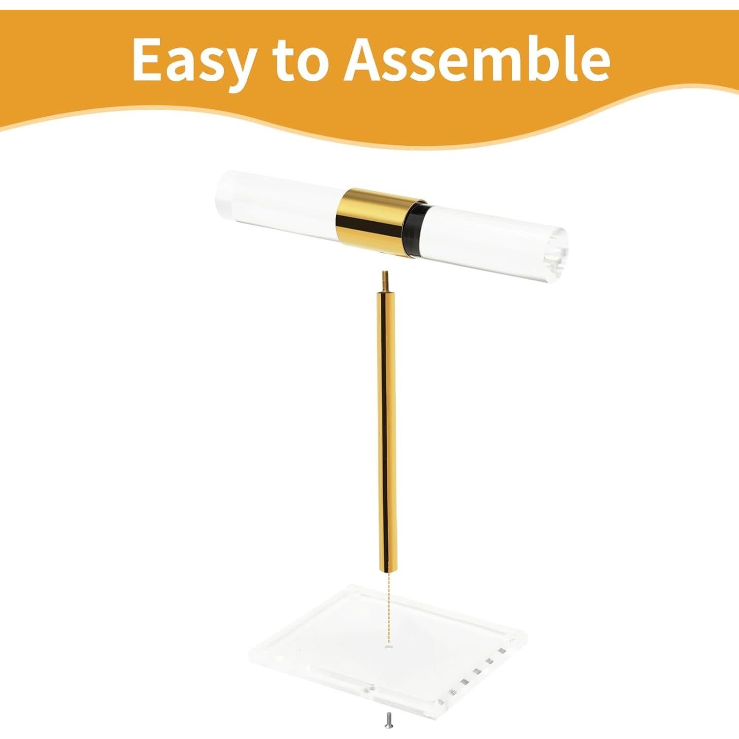 Soporte de Joyería SHUNKAIZS Acrílico y Acero Inoxidable 27.43 cm