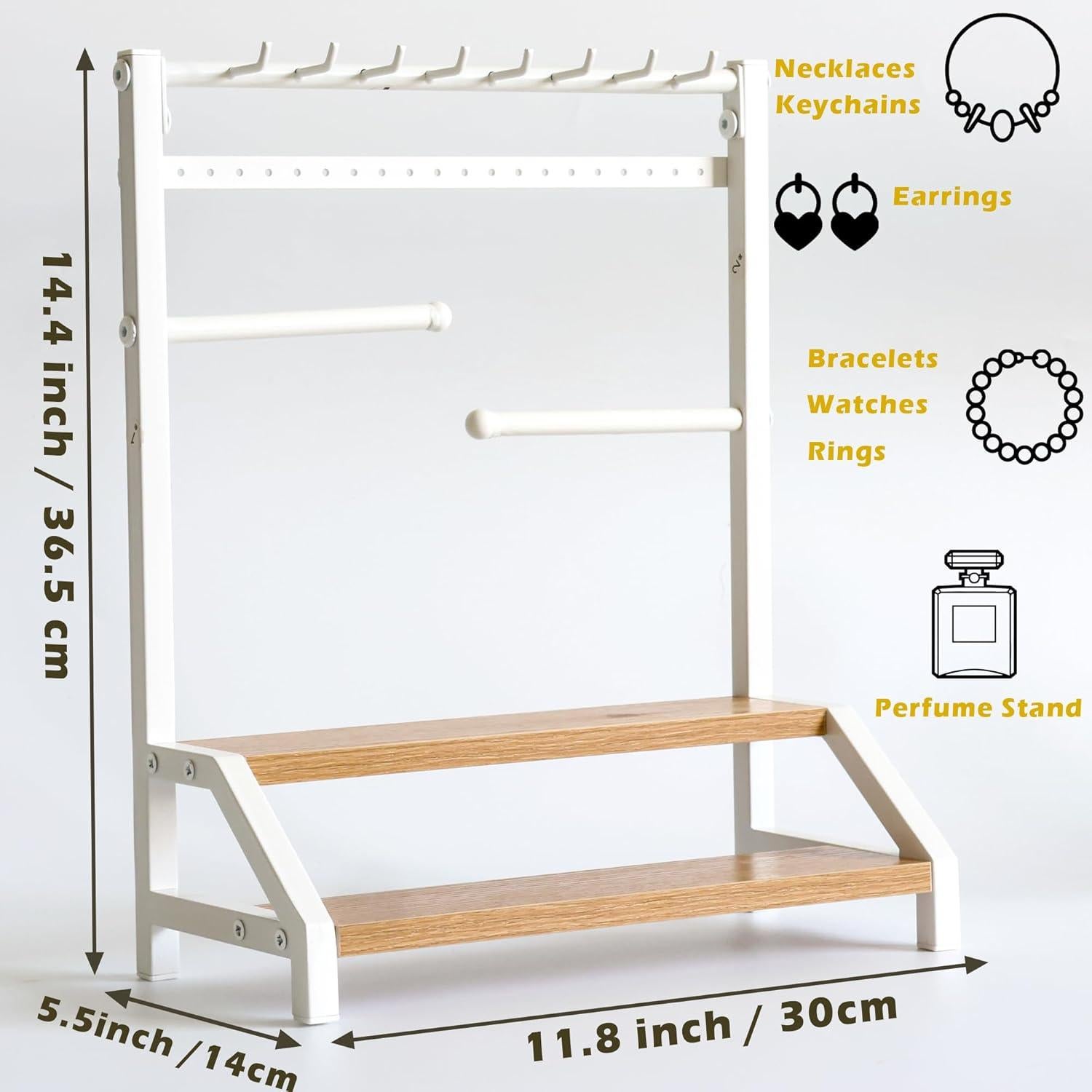 Organizador de Joyas y Relojes Rusnugic Blanco 36.5cm