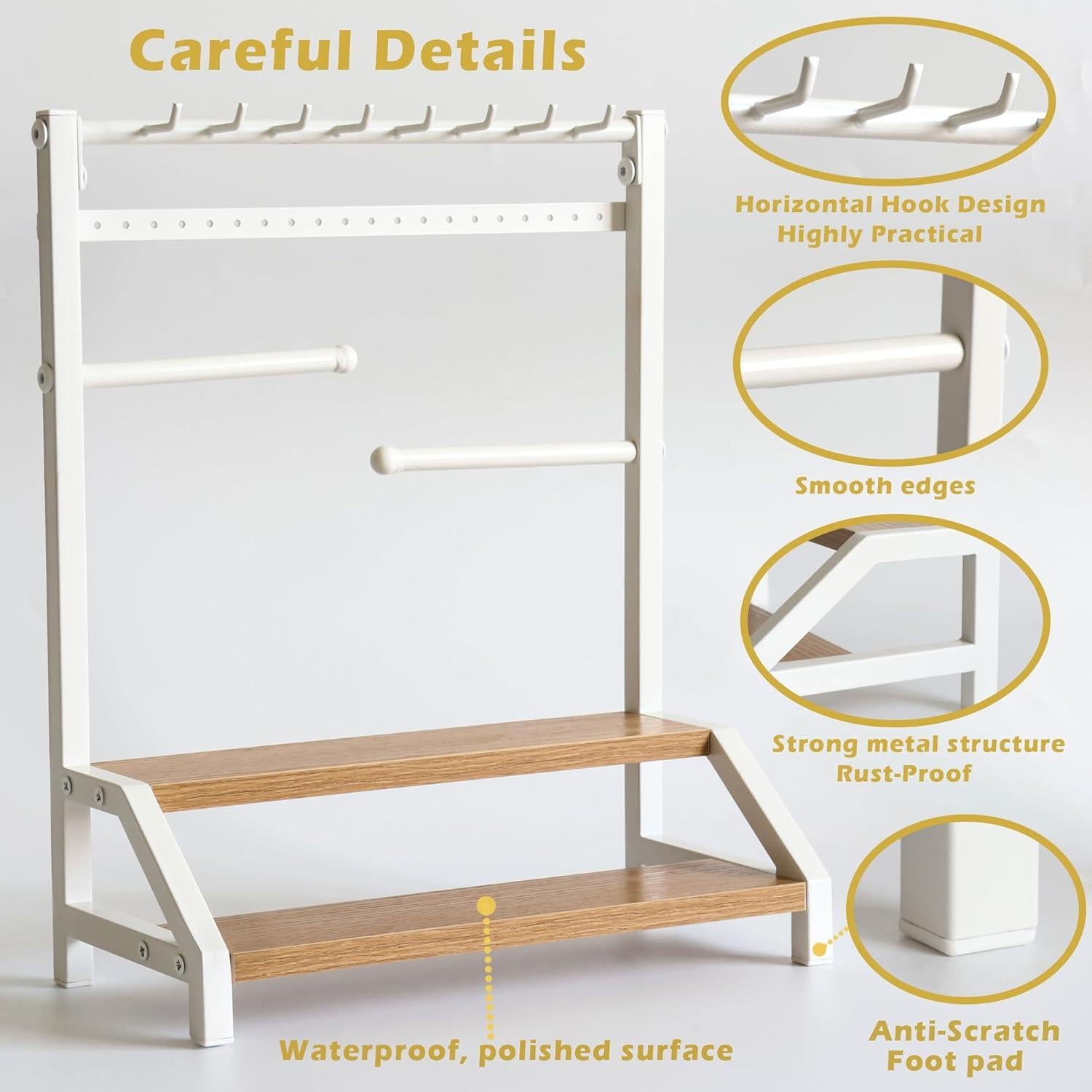 Organizador de Joyas y Relojes Rusnugic Blanco 36.5cm