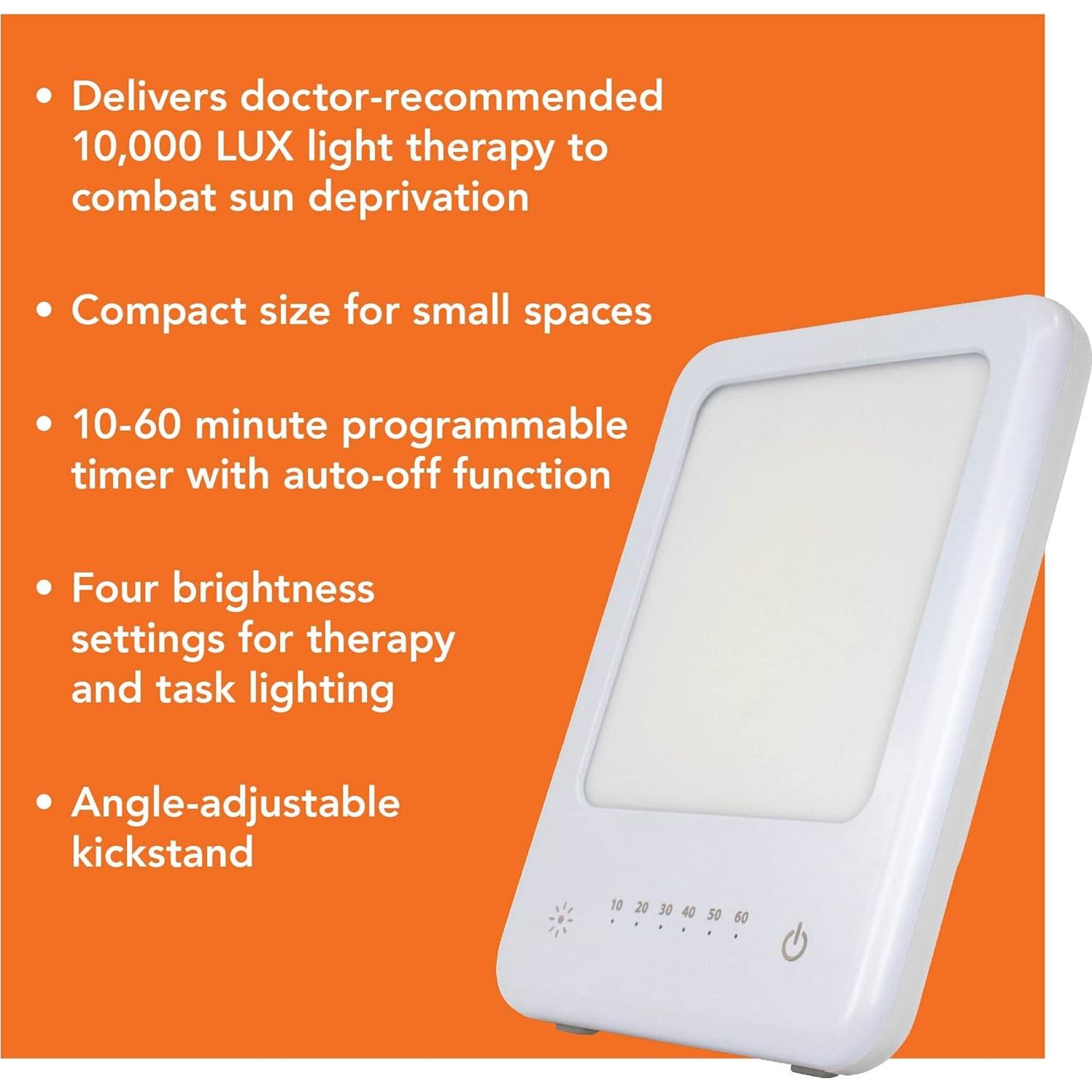 Lámpara de Terapia de Luz LED Compass Health 10,000 LUX