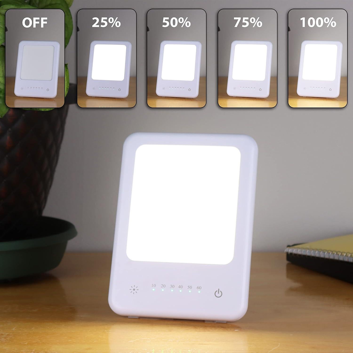 Lámpara de Terapia de Luz LED Compass Health 10,000 LUX