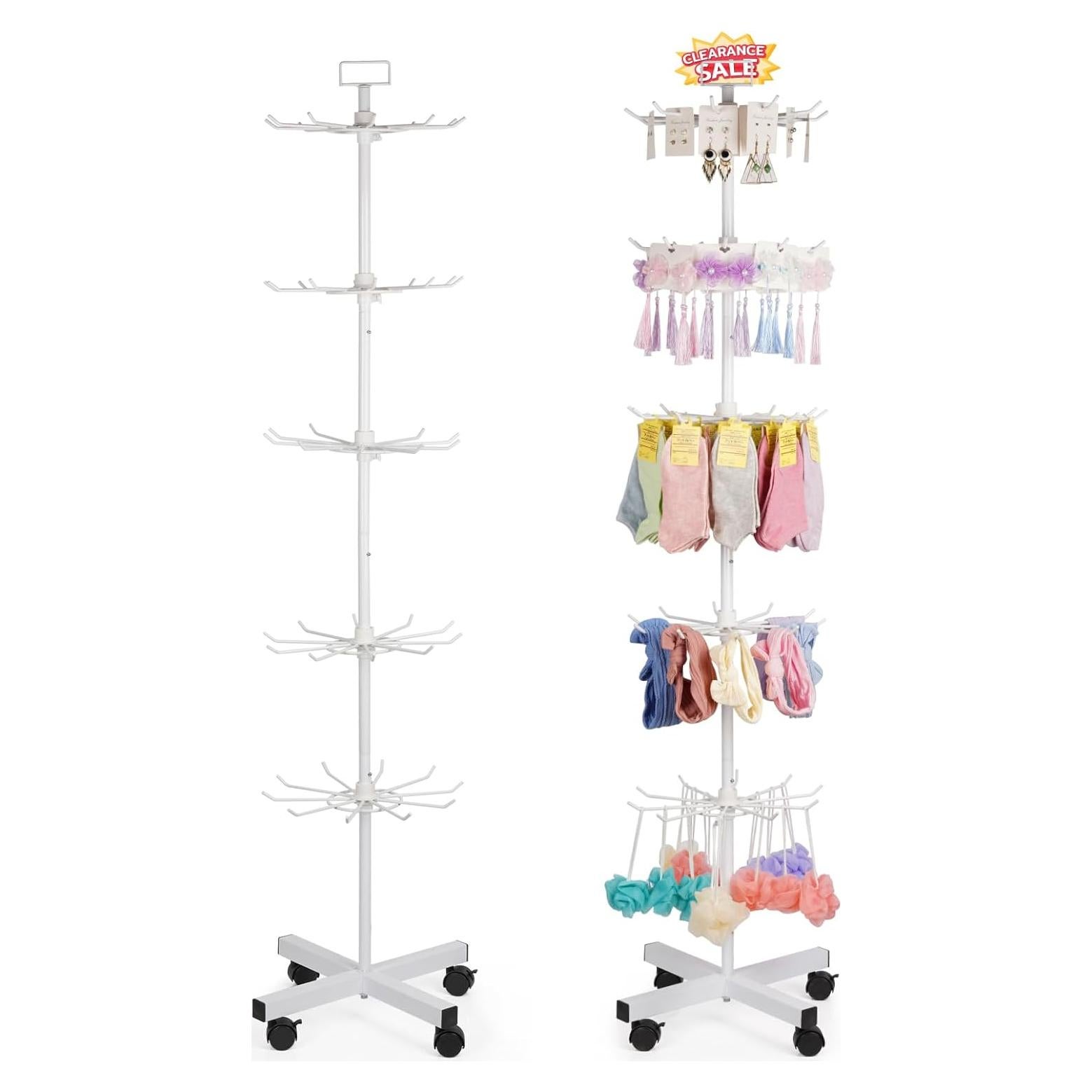 Soporte de Exhibición de Metal Exttlliy 5 Niveles Blanco