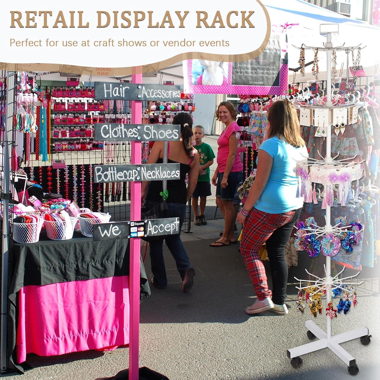 Soporte de Exhibición de Metal Exttlliy 5 Niveles Blanco