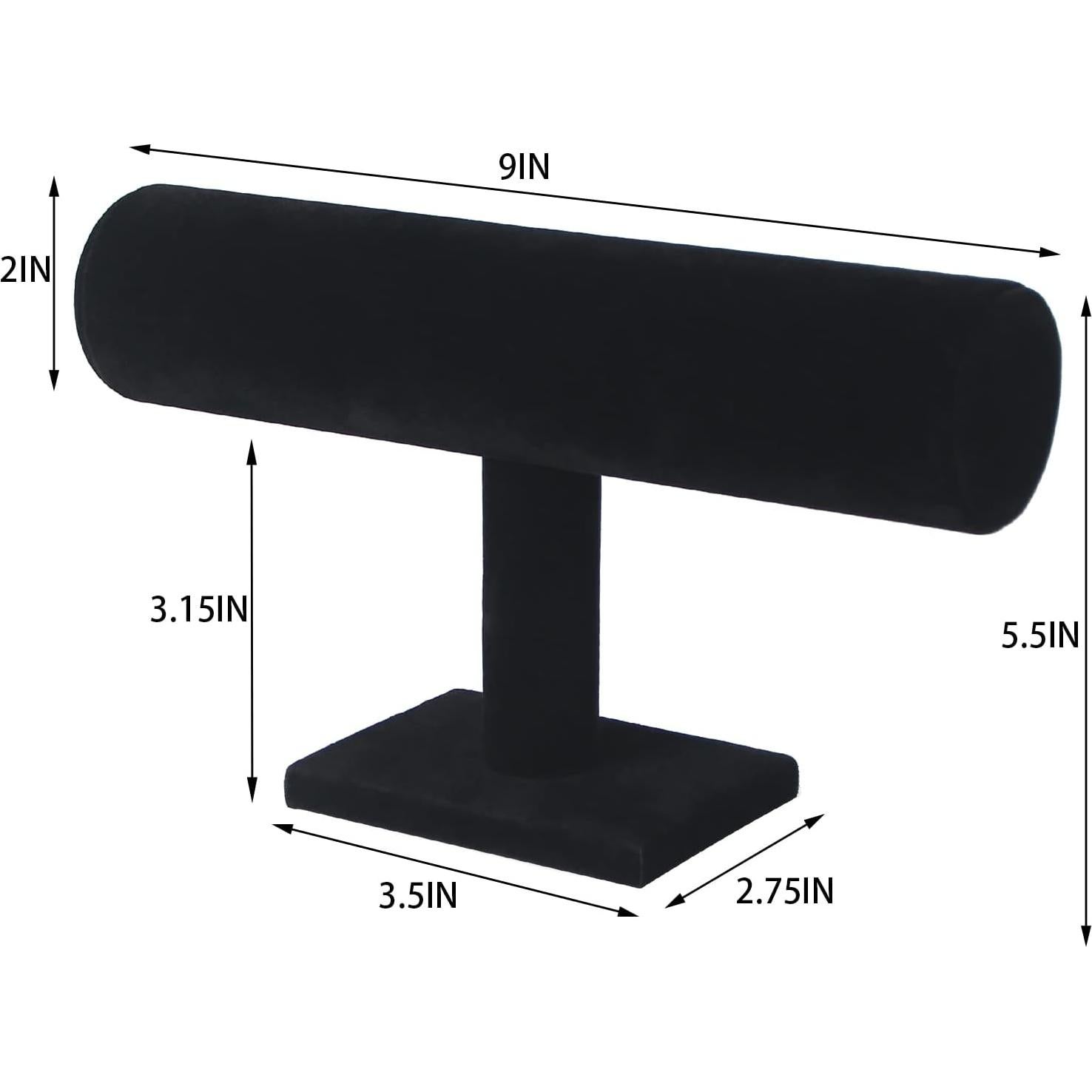 Soporte para Pulseras Coward de Terciopelo Negro Desmontable