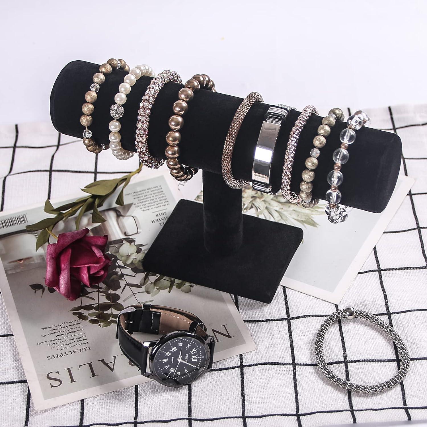 Soporte para Pulseras Coward de Terciopelo Negro Desmontable