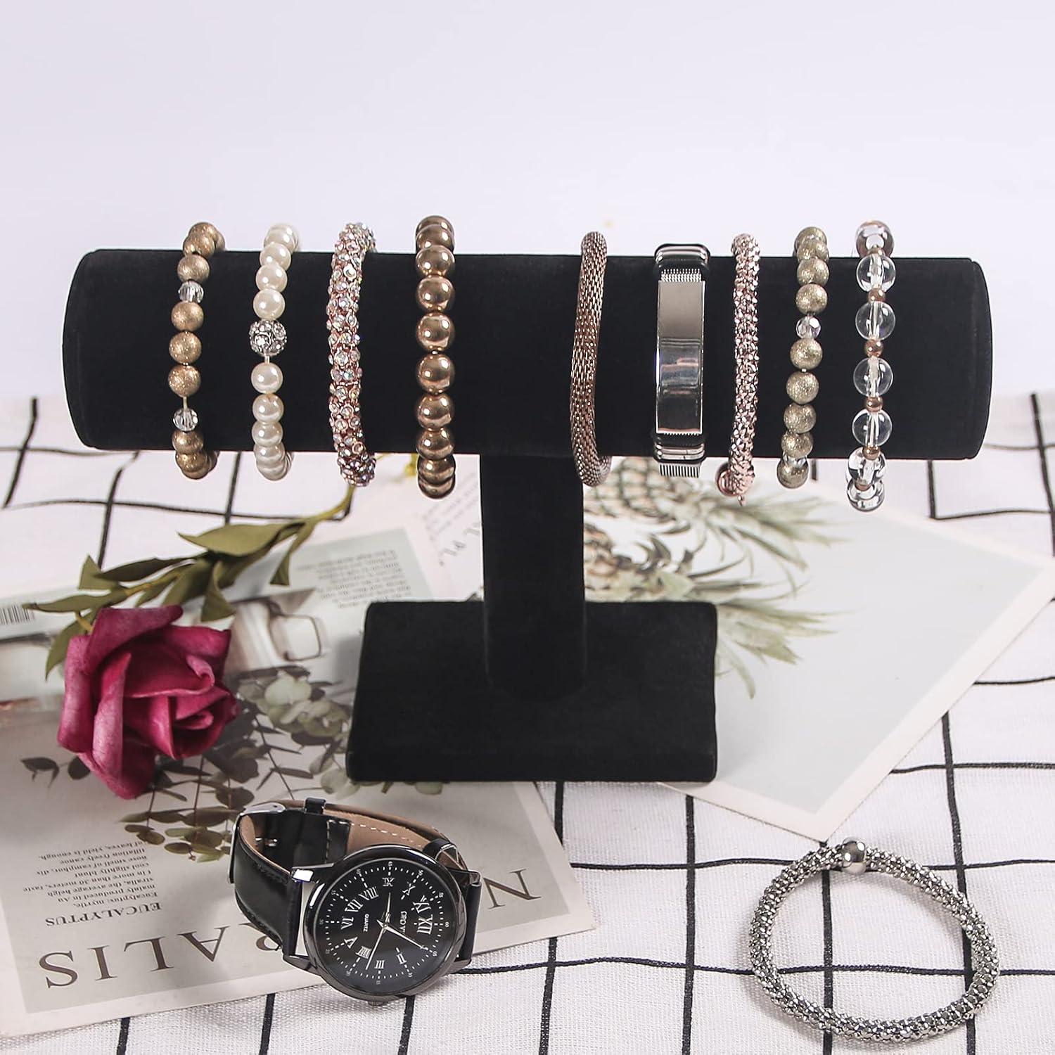 Soporte para Pulseras Coward de Terciopelo Negro Desmontable