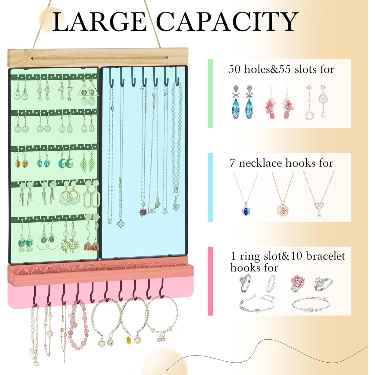 Organizador de Joyería Colgante Feyejade Negro 5 Niveles