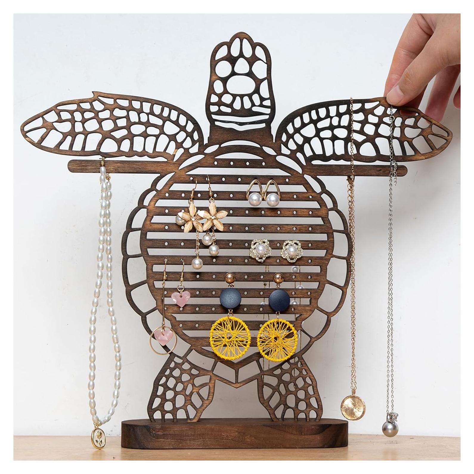 Soporte Organizador de Joyería Tnstbiee Tortuga Marina 31.5x28.4cm