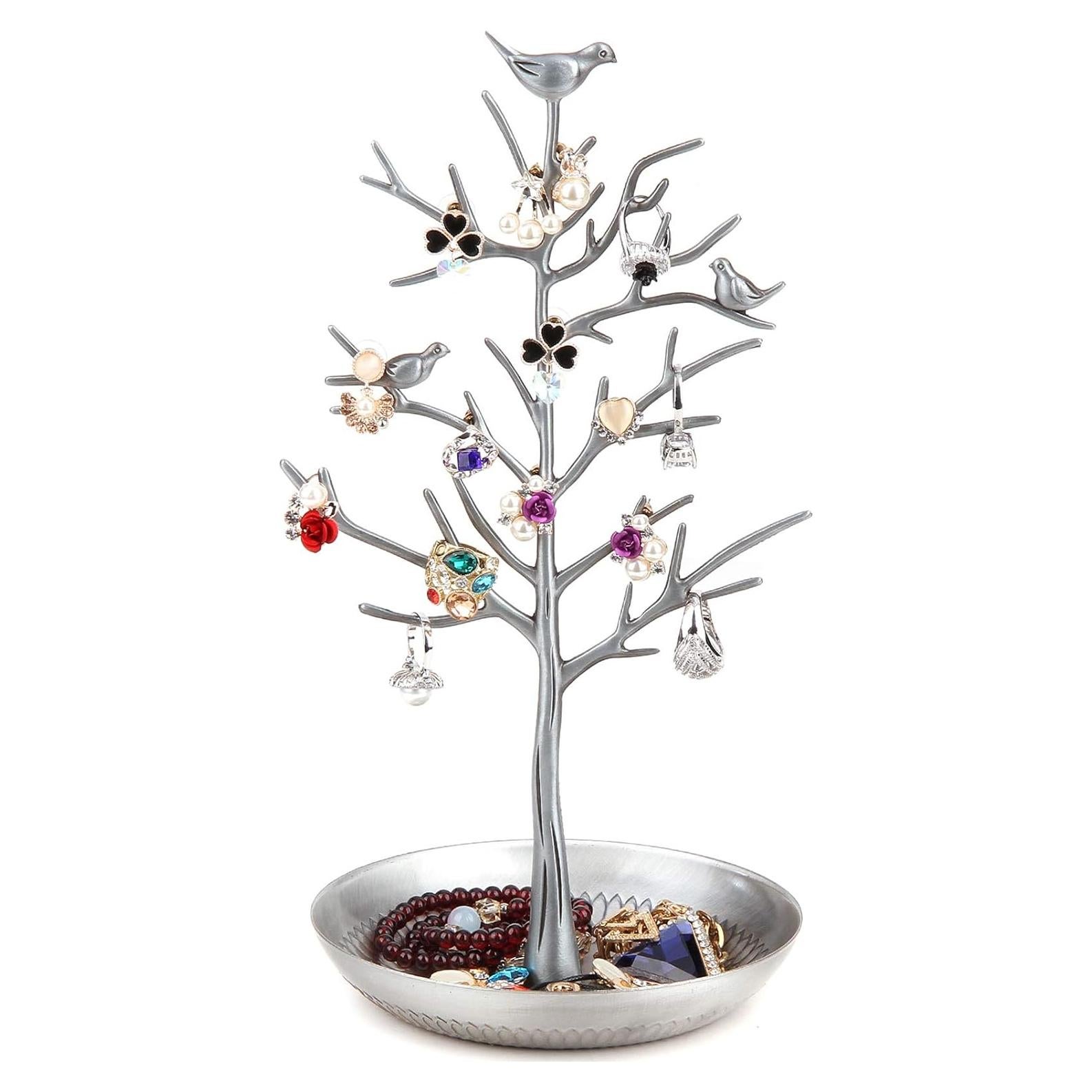 Soporte de Joyería Árbol WELL-STRONG Plata 30x16 cm