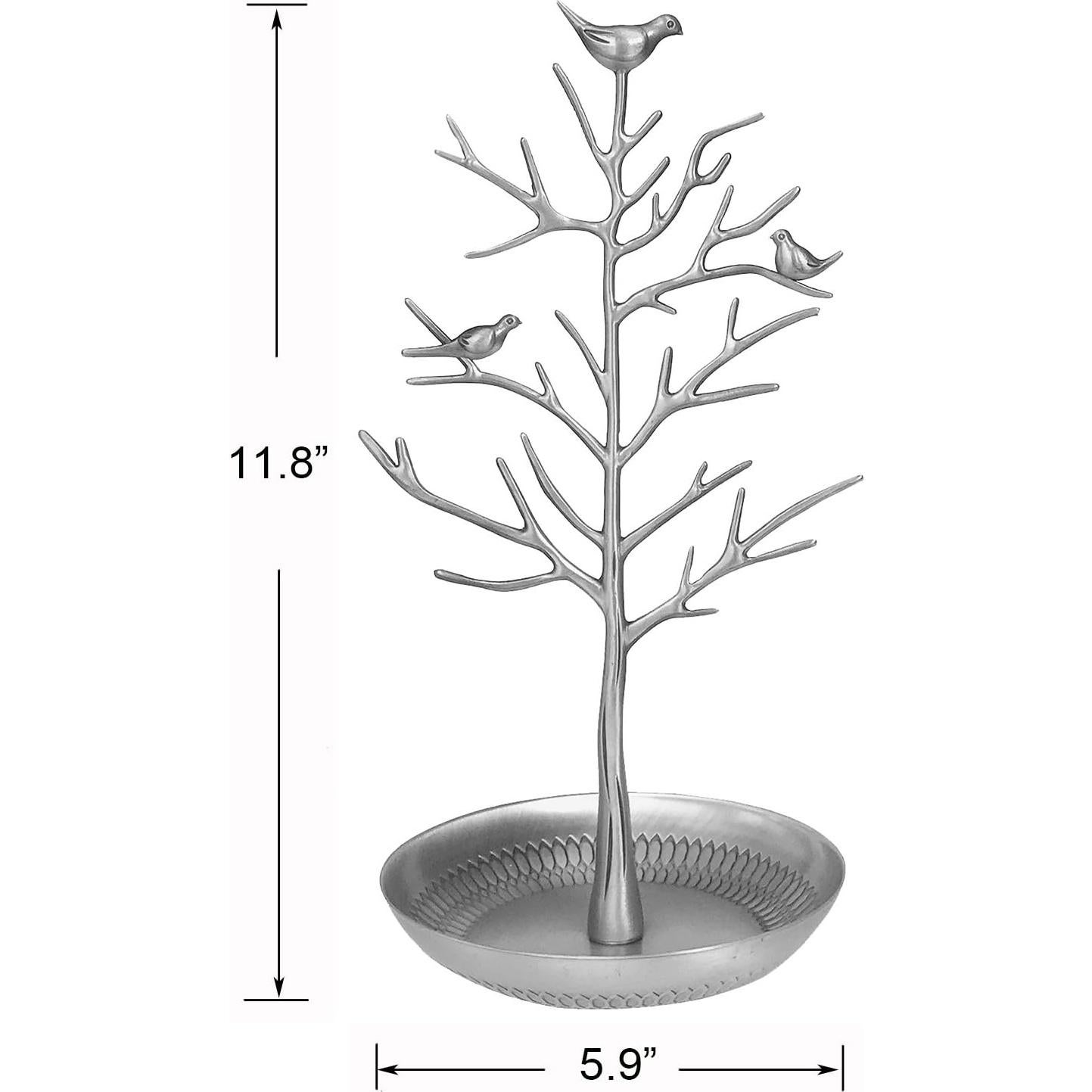 Soporte de Joyería Árbol WELL-STRONG Plata 30x16 cm
