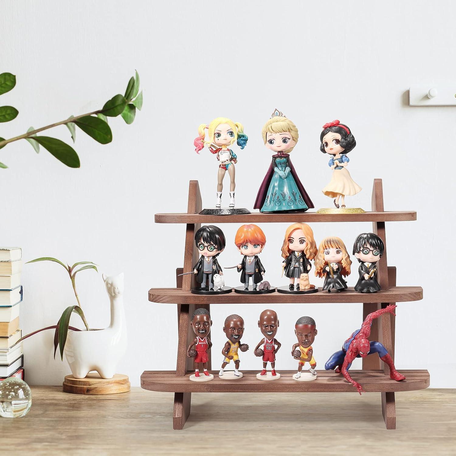 Soporte de Exhibición de Madera WHEARTED 3 Niveles Nuez