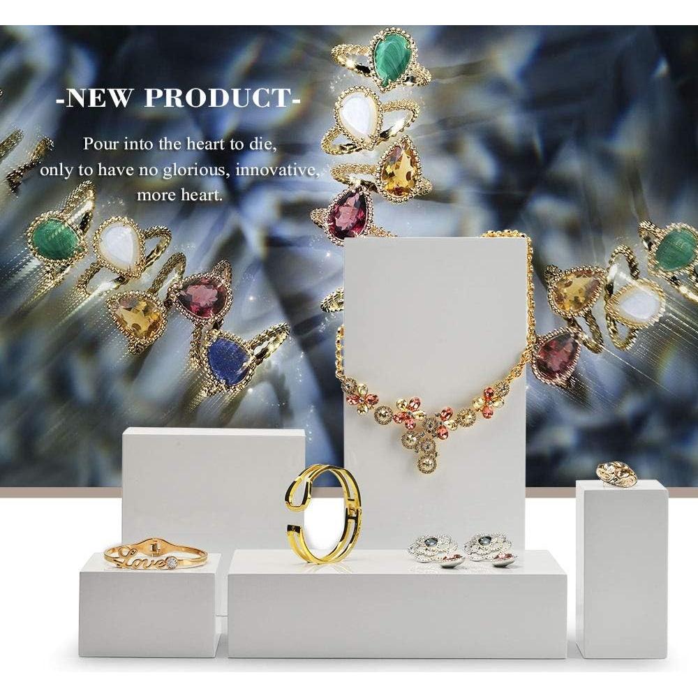 Soporte de exhibición de joyería Oirlv madera minimalista 12x12cm