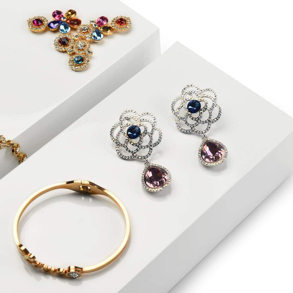 Soporte de exhibición de joyería Oirlv madera minimalista 12x12cm