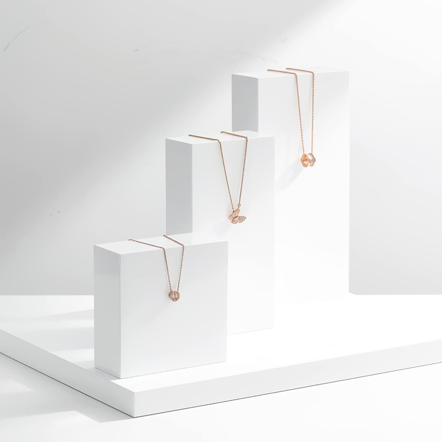 Soporte de exhibición de joyería Oirlv madera minimalista 12x12cm